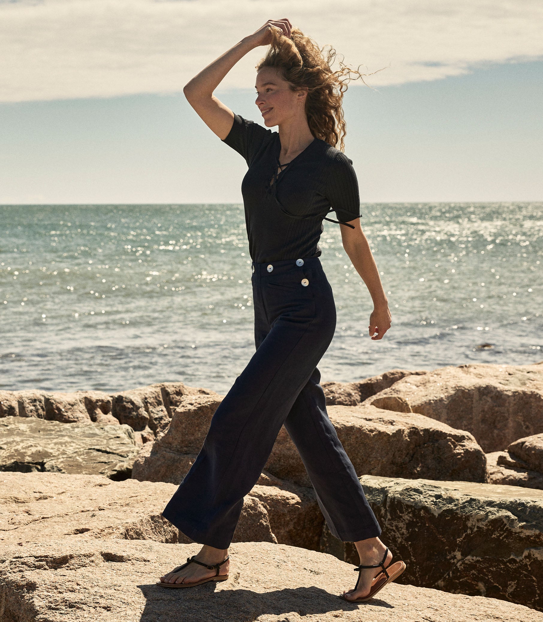GLENNE PANT -- NAVY view 2