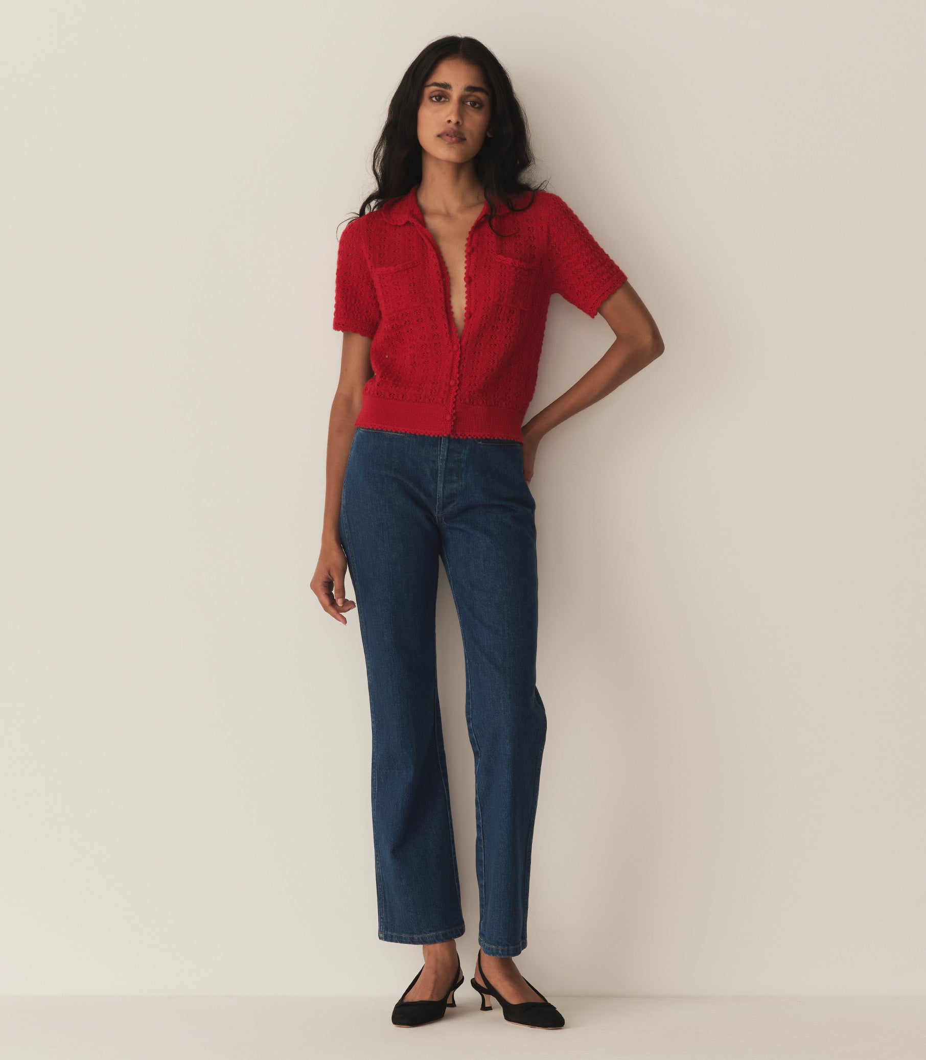 GLORIANA TOP -- WILD CHERRY view 2