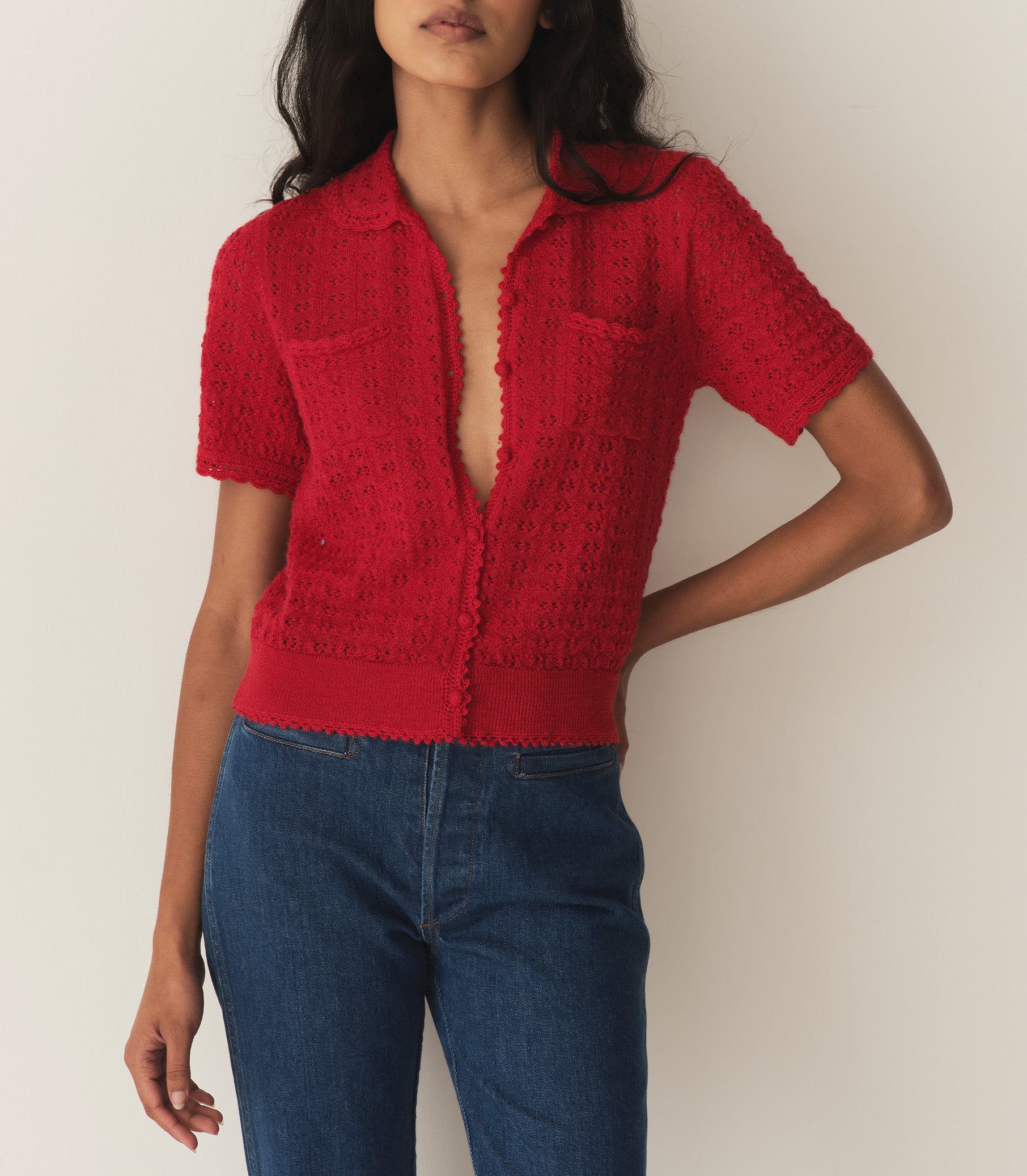 GLORIANA TOP -- WILD CHERRY view 4