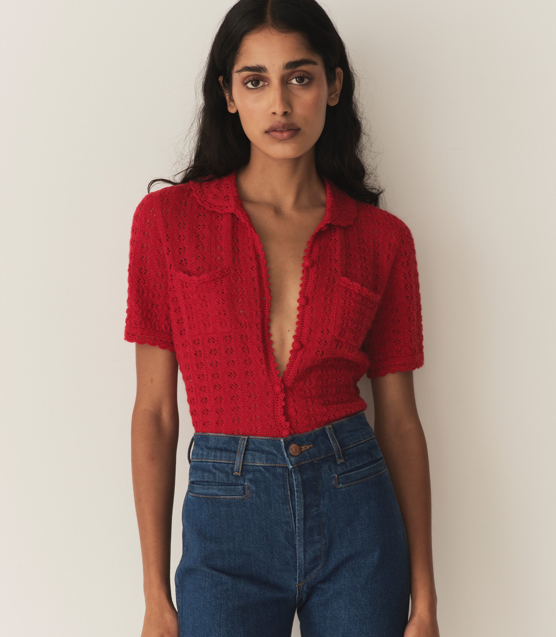 GLORIANA TOP -- WILD CHERRY view 1