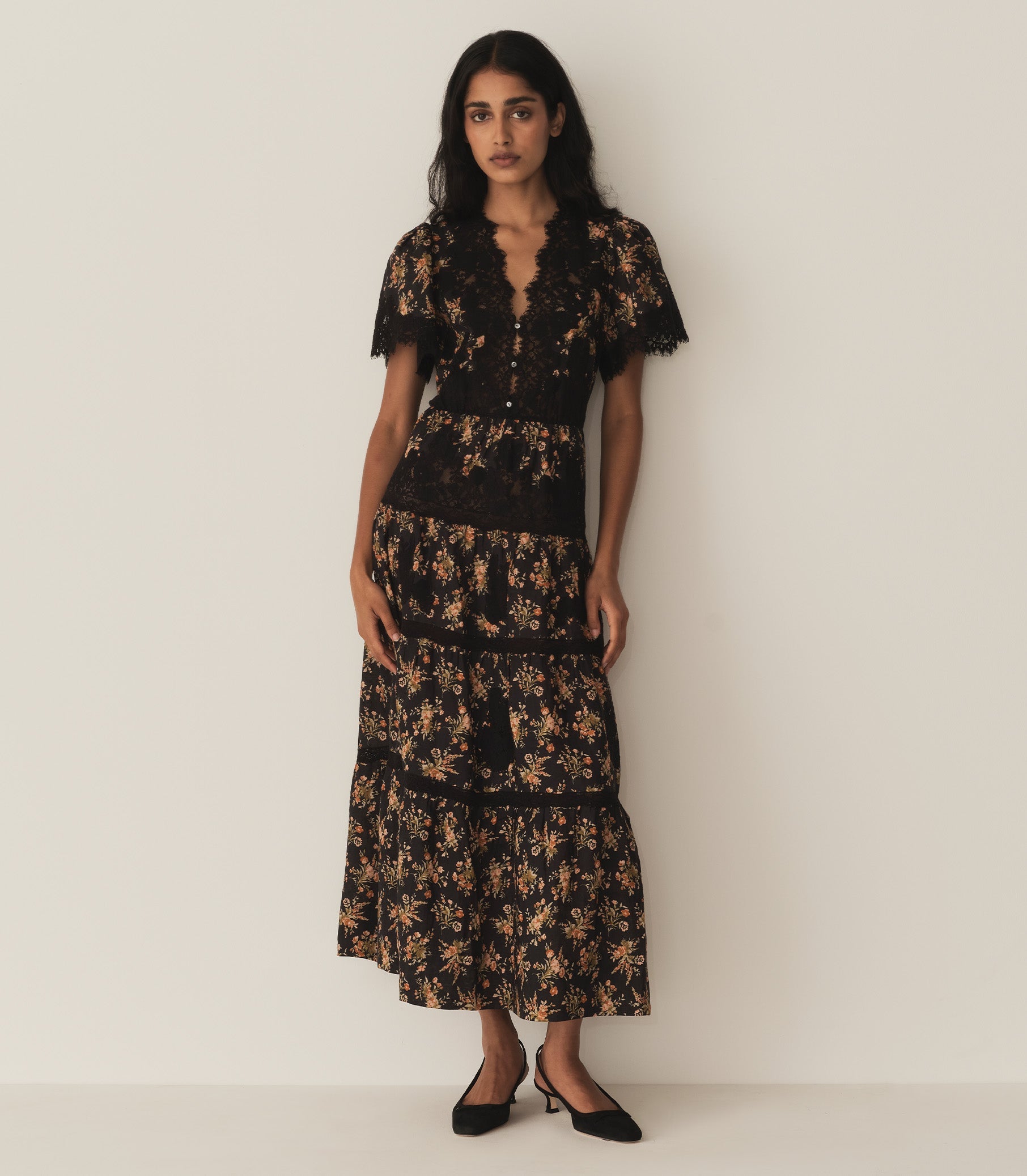 HMD -- GRACIELLA DRESS -- FOXGLOVE FLORAL