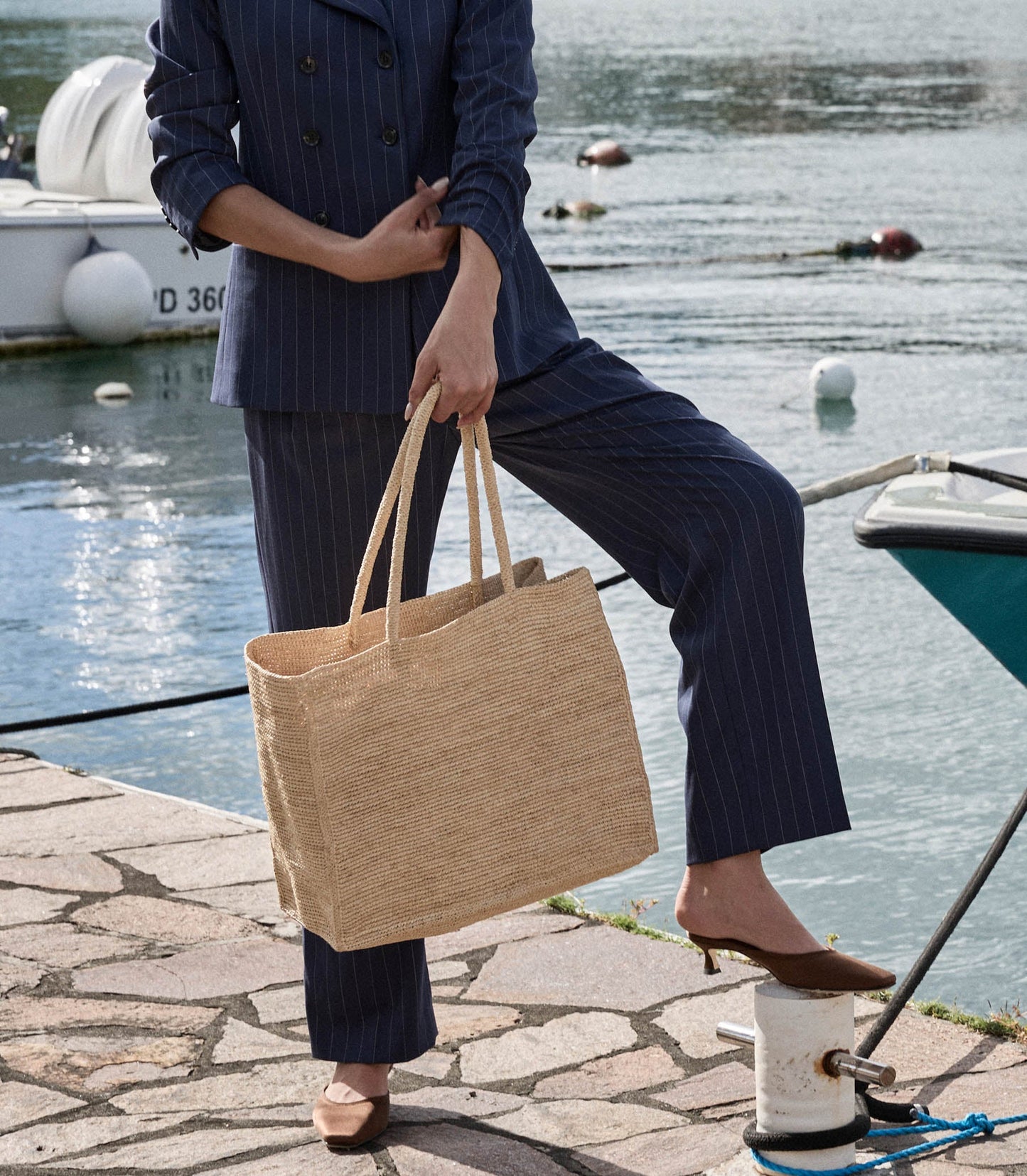 HMD -- GRANDE MATHILDE BAG -- NATURAL RAFFIA