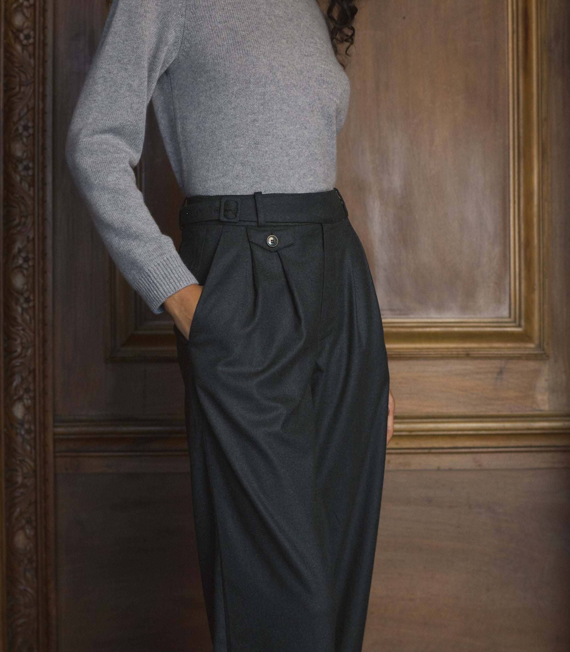 GRIFFIN PANT -- DARK CHARCOAL view 3