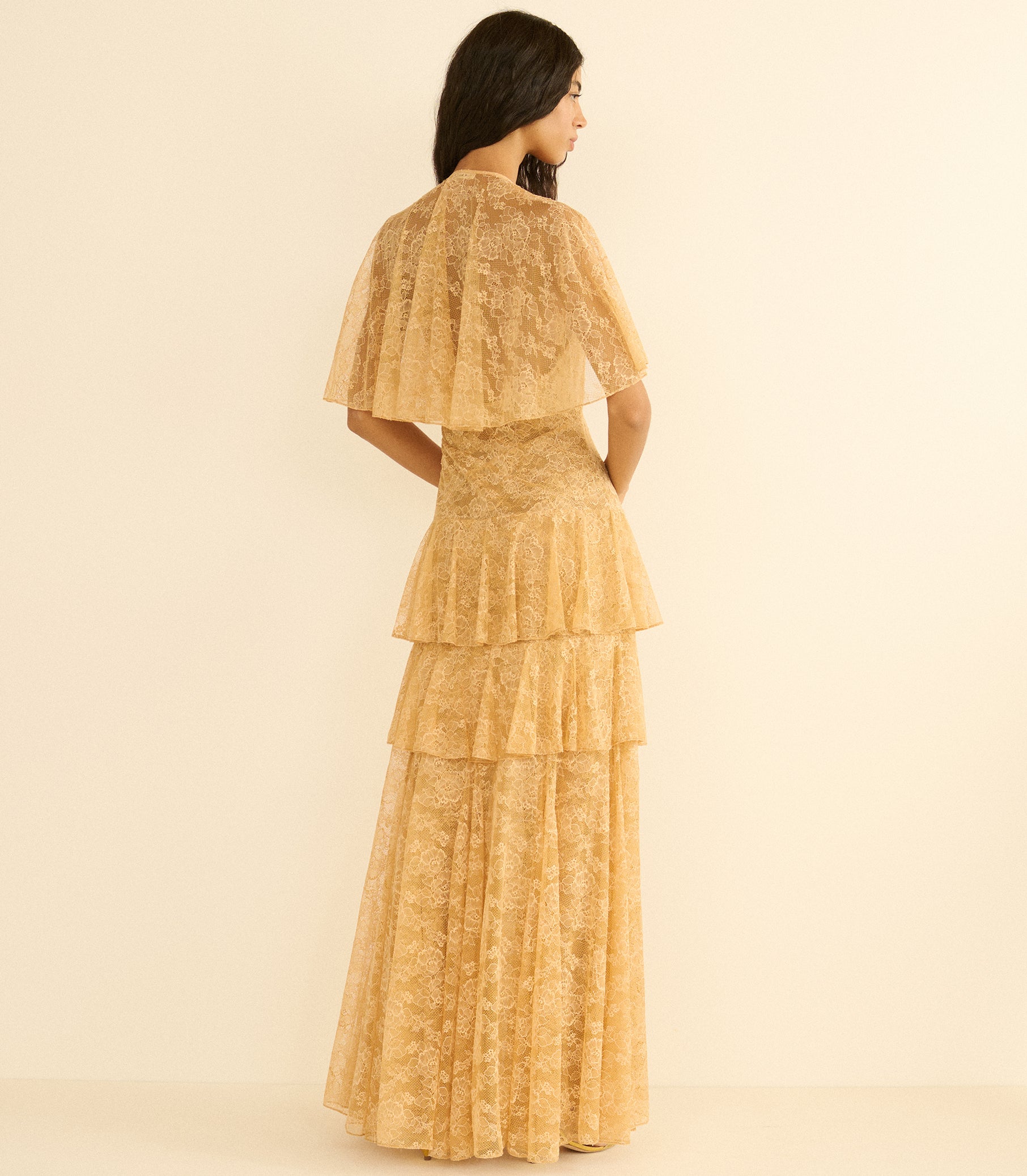 GWYNETH DRESS -- BEIGE PEARL view 8
