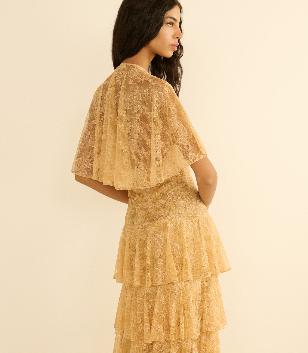 dress 15 beige Dark Vanilla Midi Dress– Teuta Matoshi main image 1