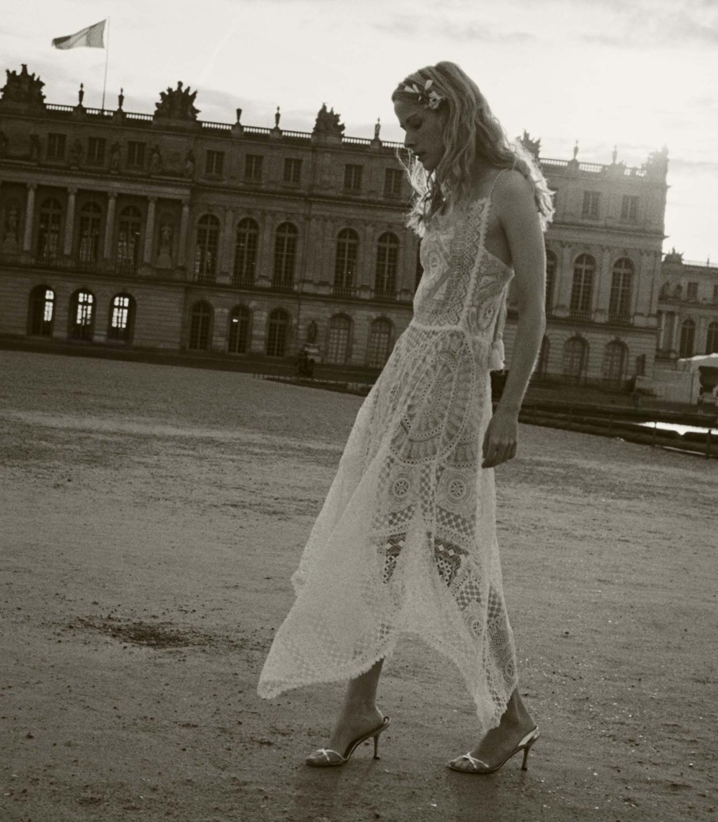 HANDKERCHIEF ANNIVERSARY DRESS -- SALT