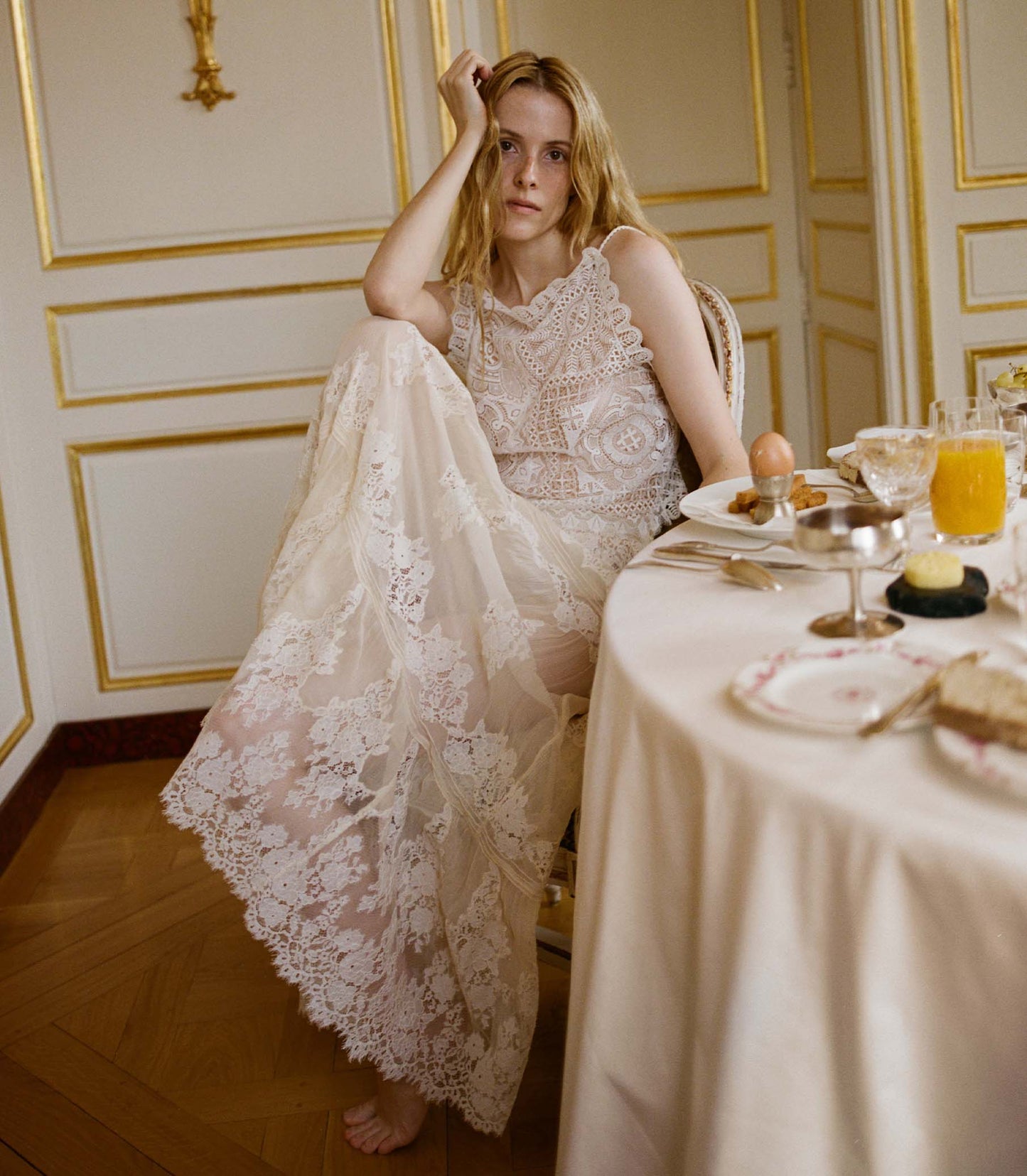 HANDKERCHIEF ANNIVERSARY TOP -- SALT