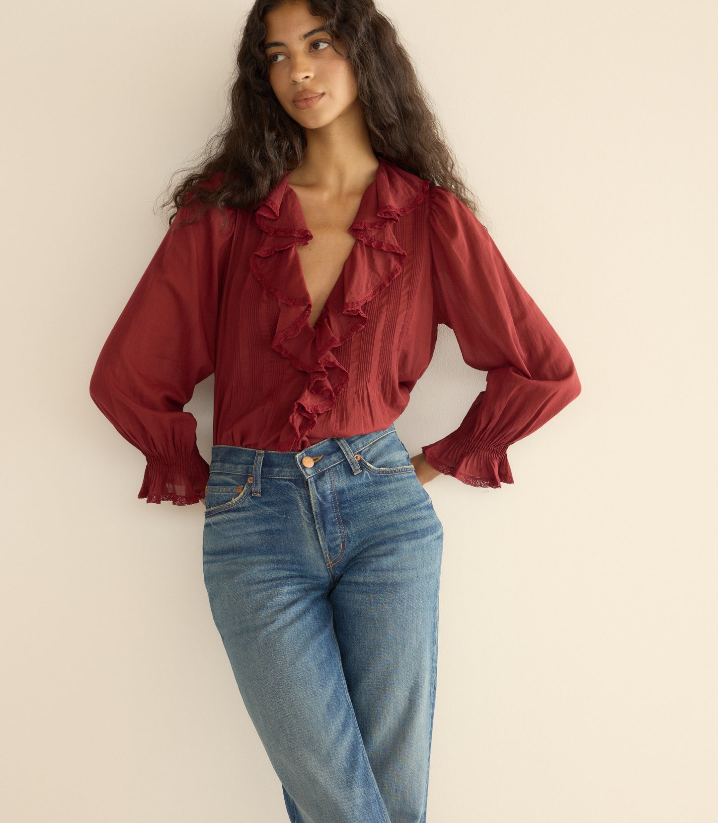 HARDY TOP -- DEEP CRIMSON