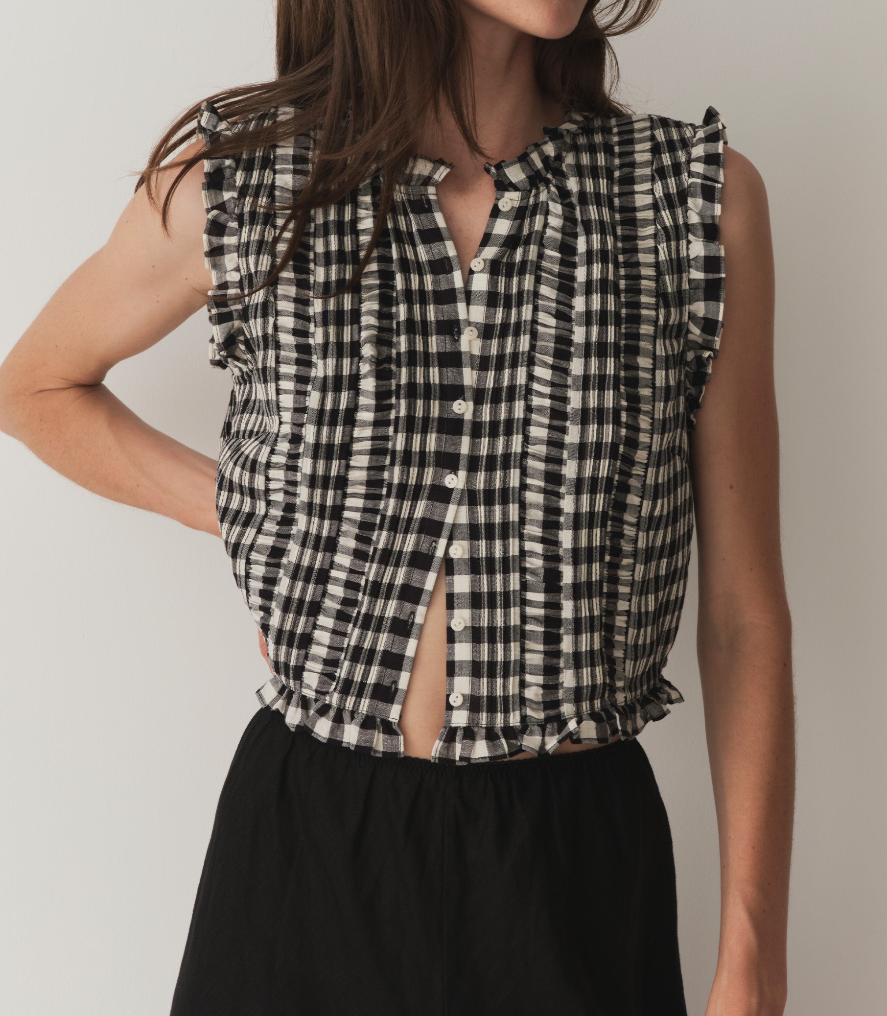 HMD -- HARIETTA TOP -- MARILYN GINGHAM view 5
