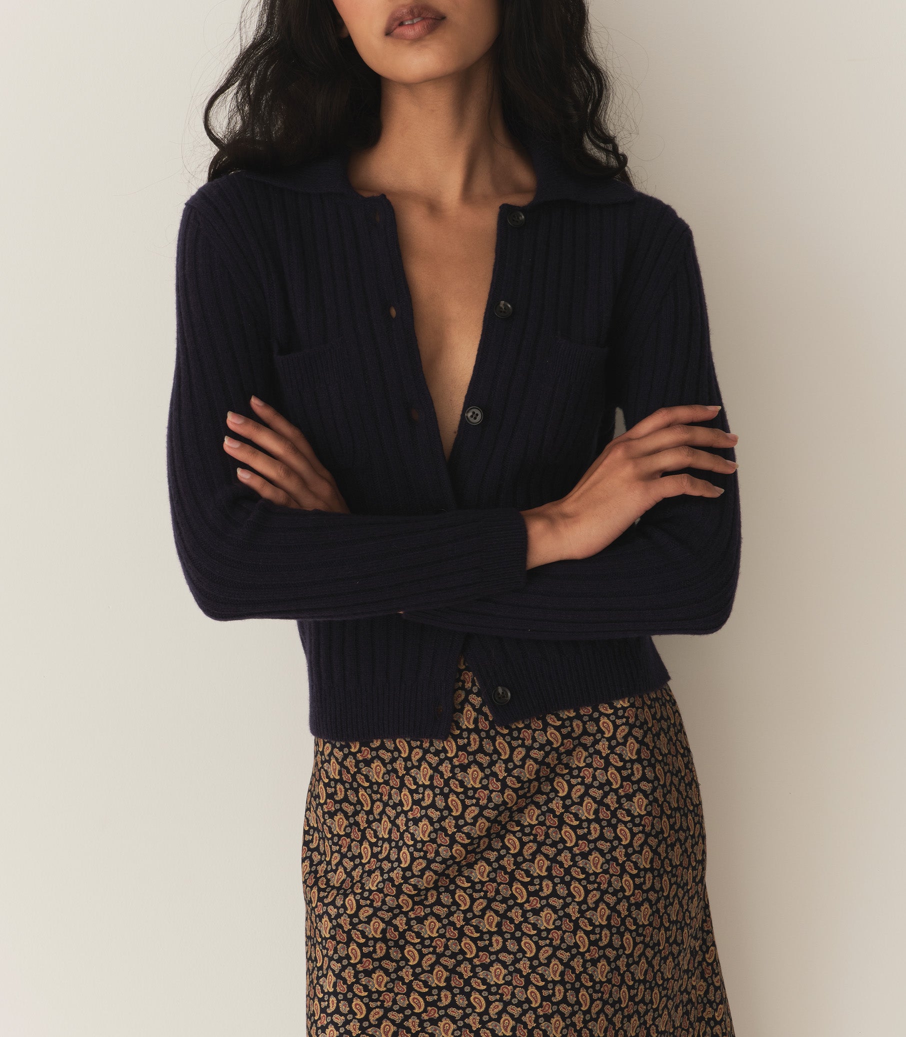 HARRINGTON CARDIGAN -- NAVY view 5