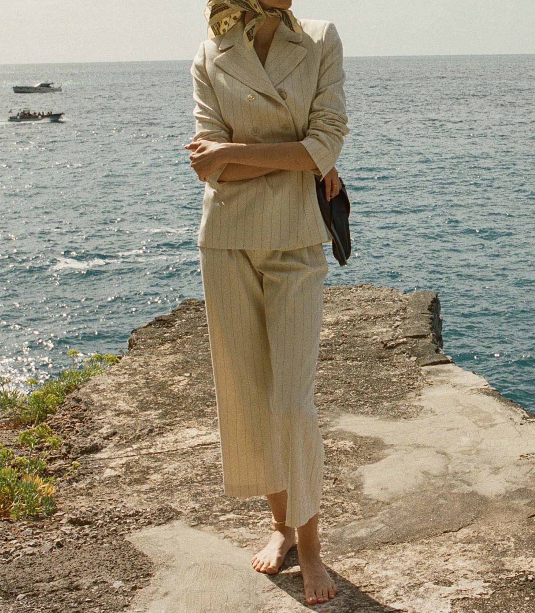 HMD -- OLIVIA PANT -- GESSATO STRIPE view 1
