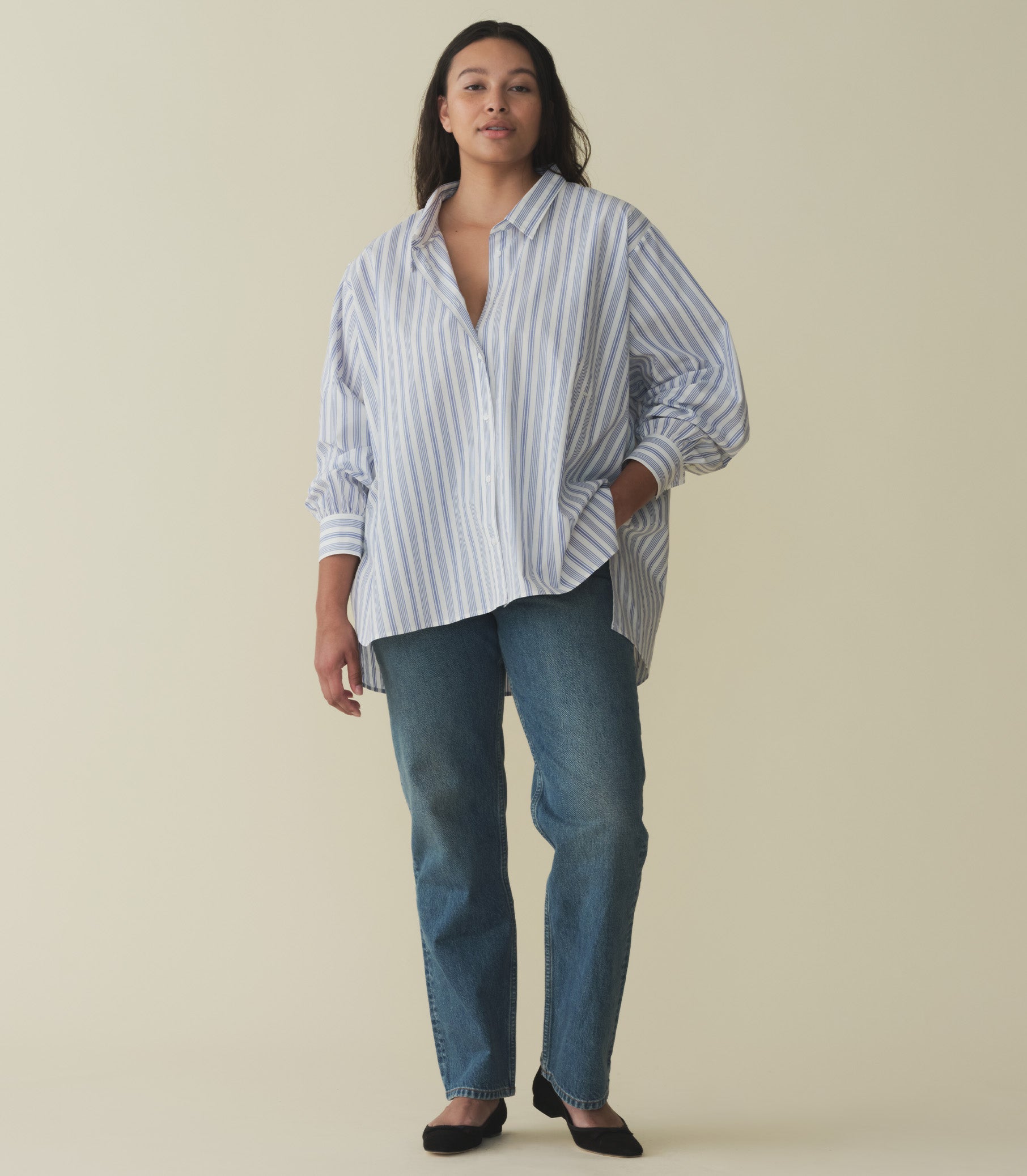 HMD -- HAVA TOP -- INDIGO SORRENTO STRIPE view 7

