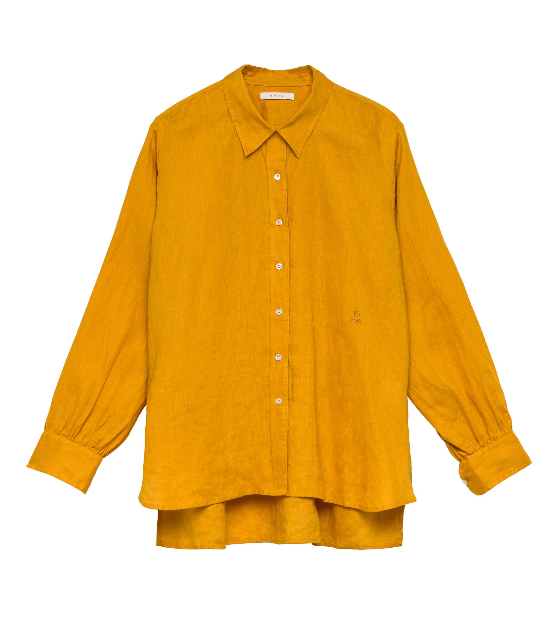 HAVA LINEN TOP -- SUNFLOWER view 10