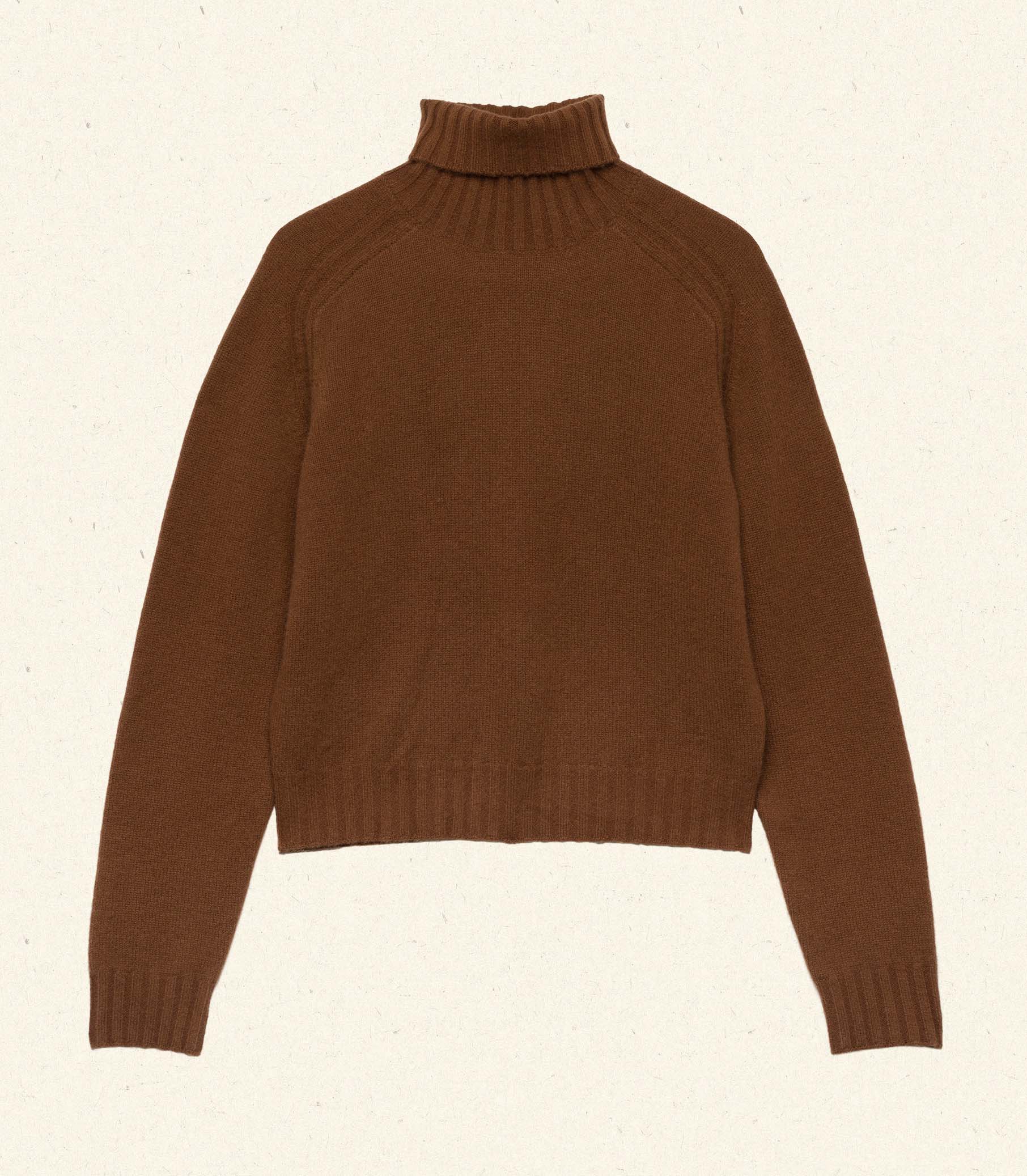HMD -- HAYWORTH CASHMERE TURTLENECK -- CORDOVAN view 5