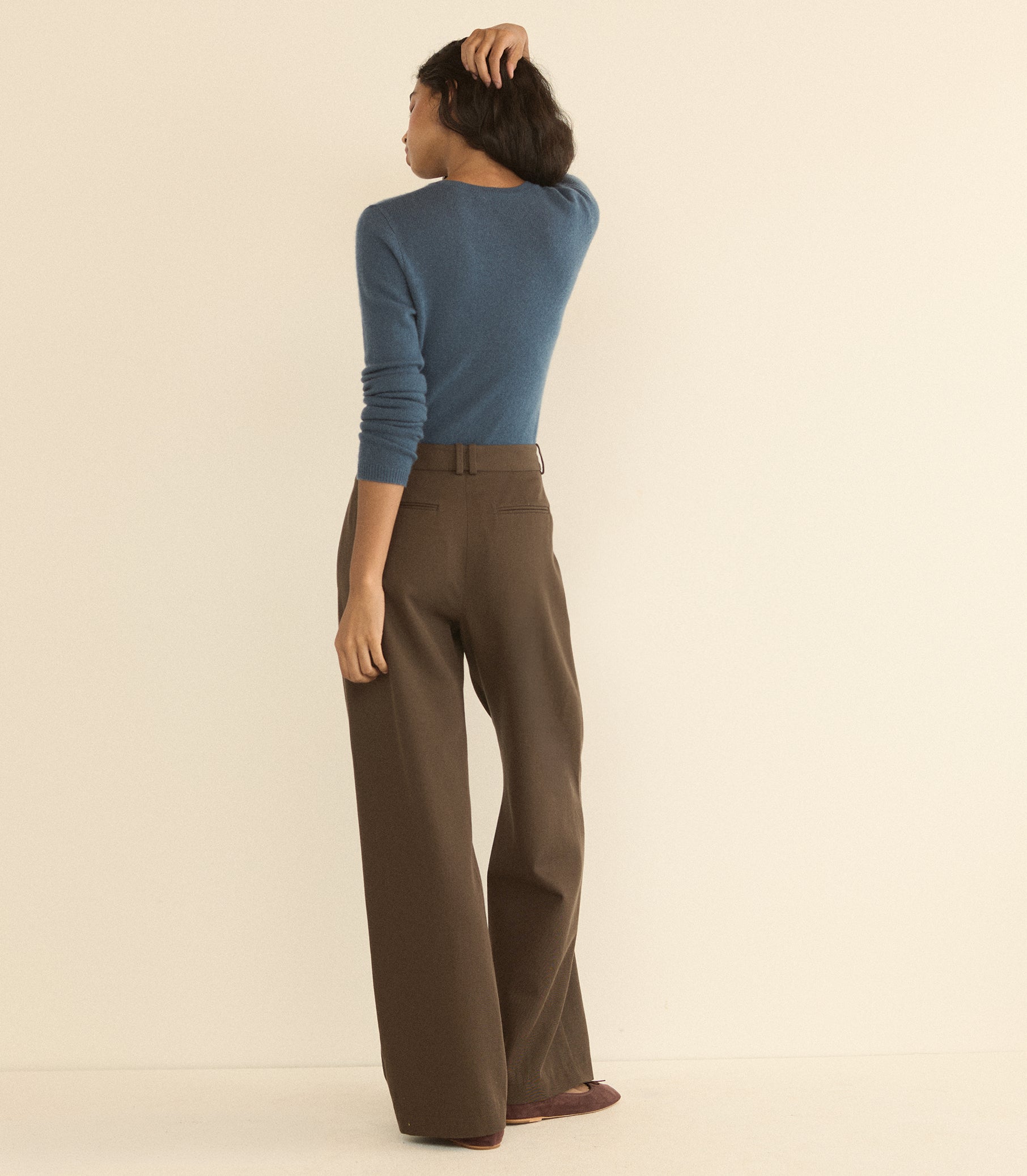 HEATH CASHMERE HENLEY -- BLUE STONE view 3

