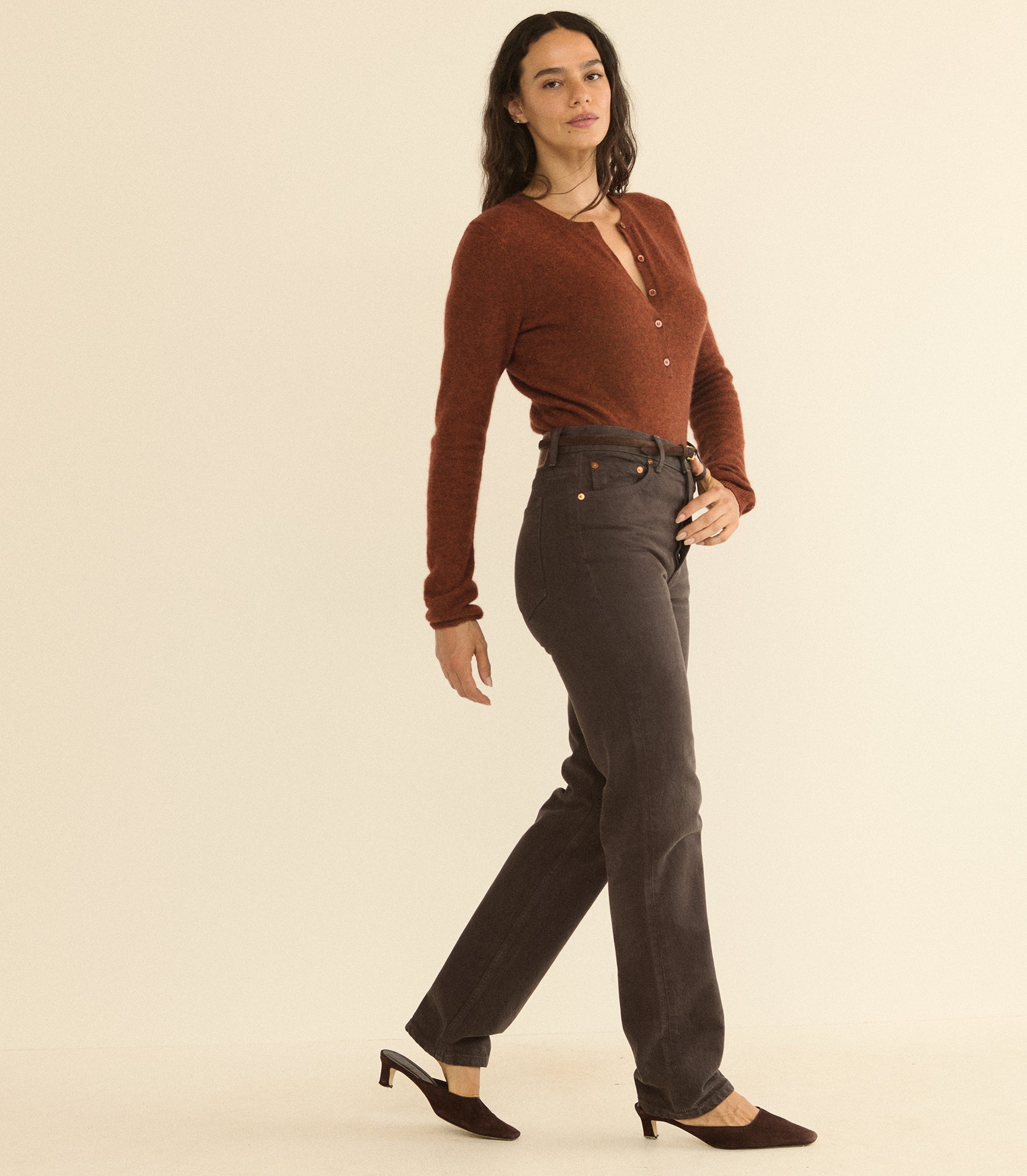 ONDINE JEAN -- EQUESTRIAN BROWN WASH view 12
