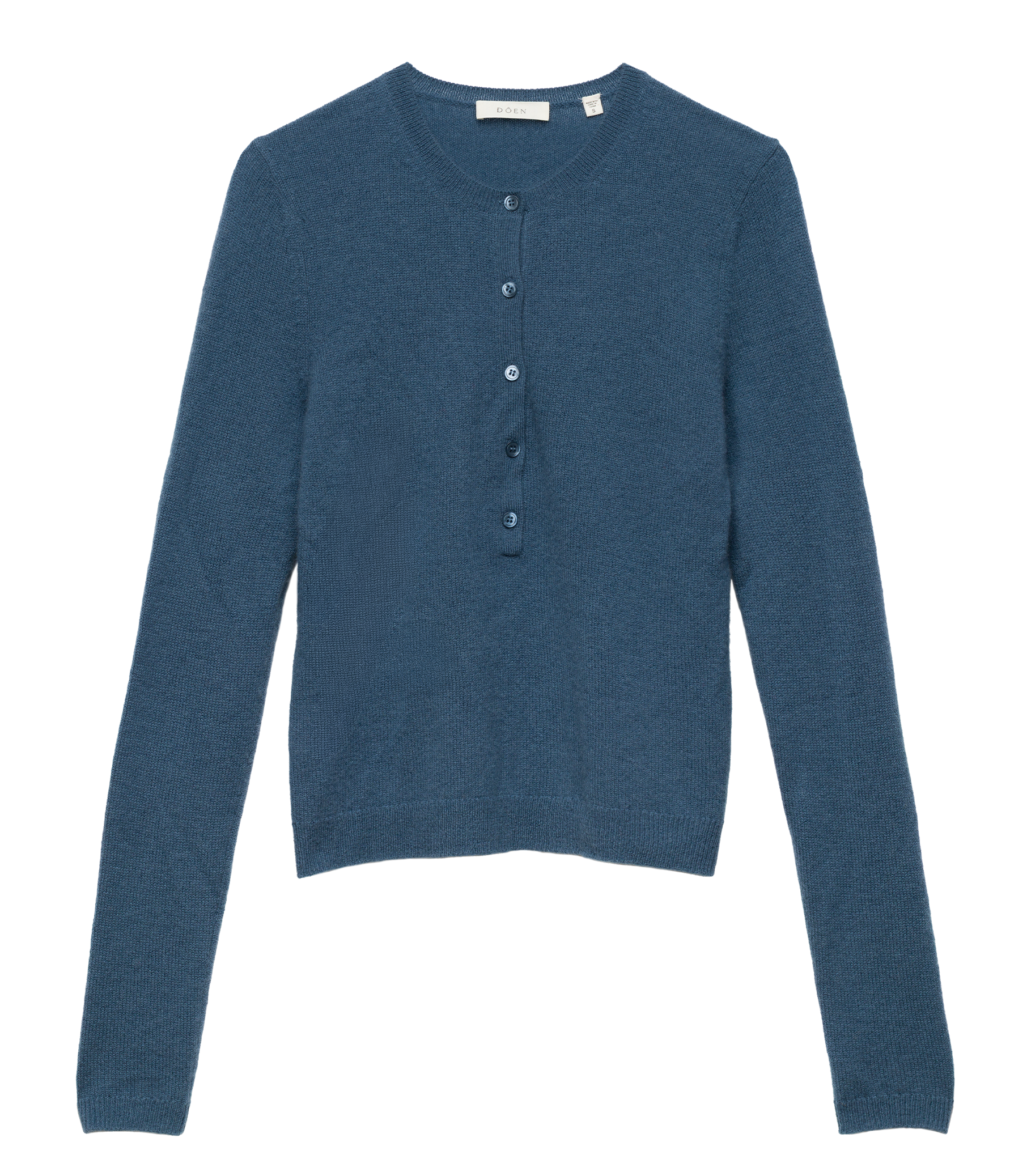 HEATH CASHMERE HENLEY -- BLUE STONE view 7
