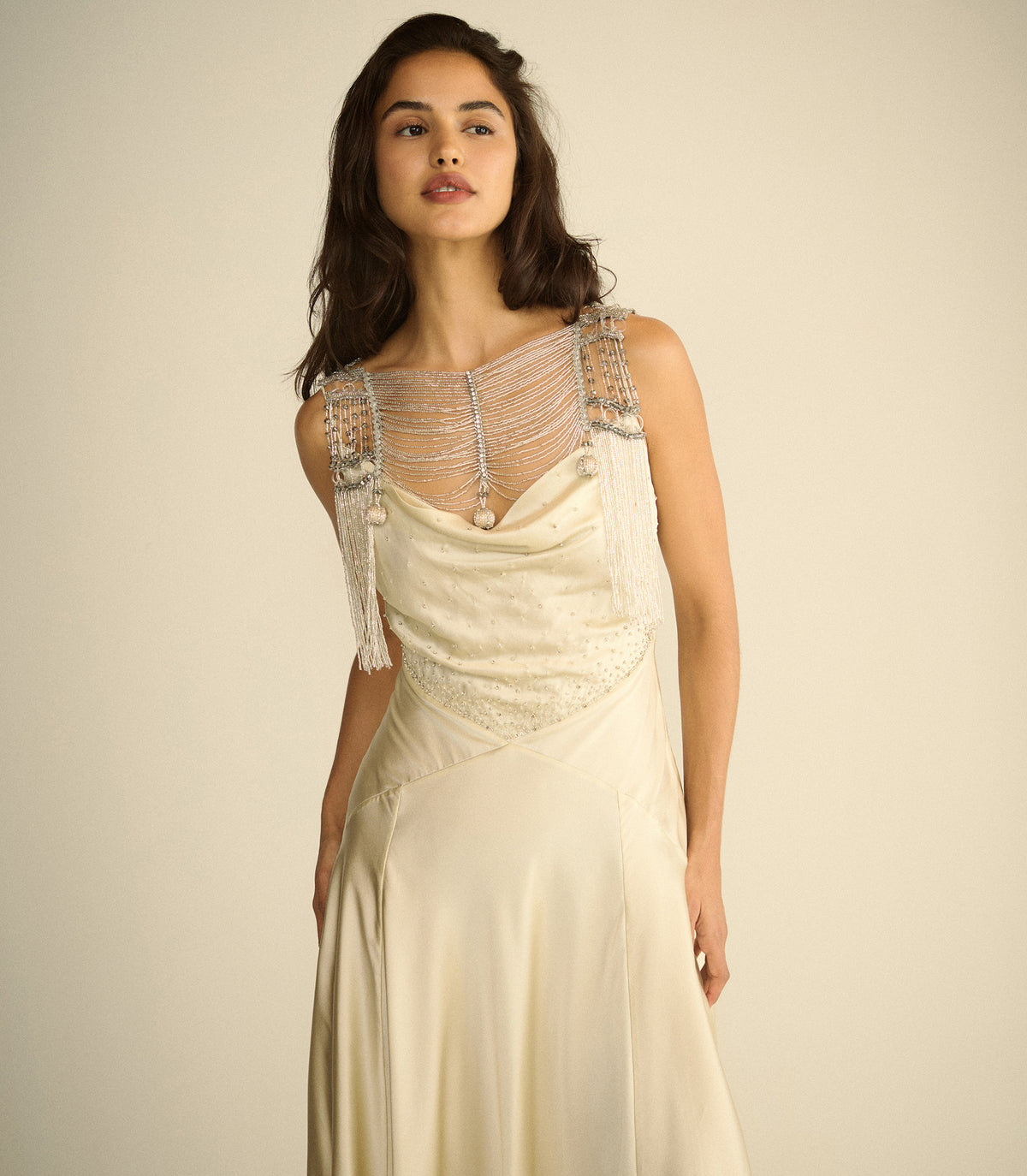 HEDY DRESS -- EGRET view 2
