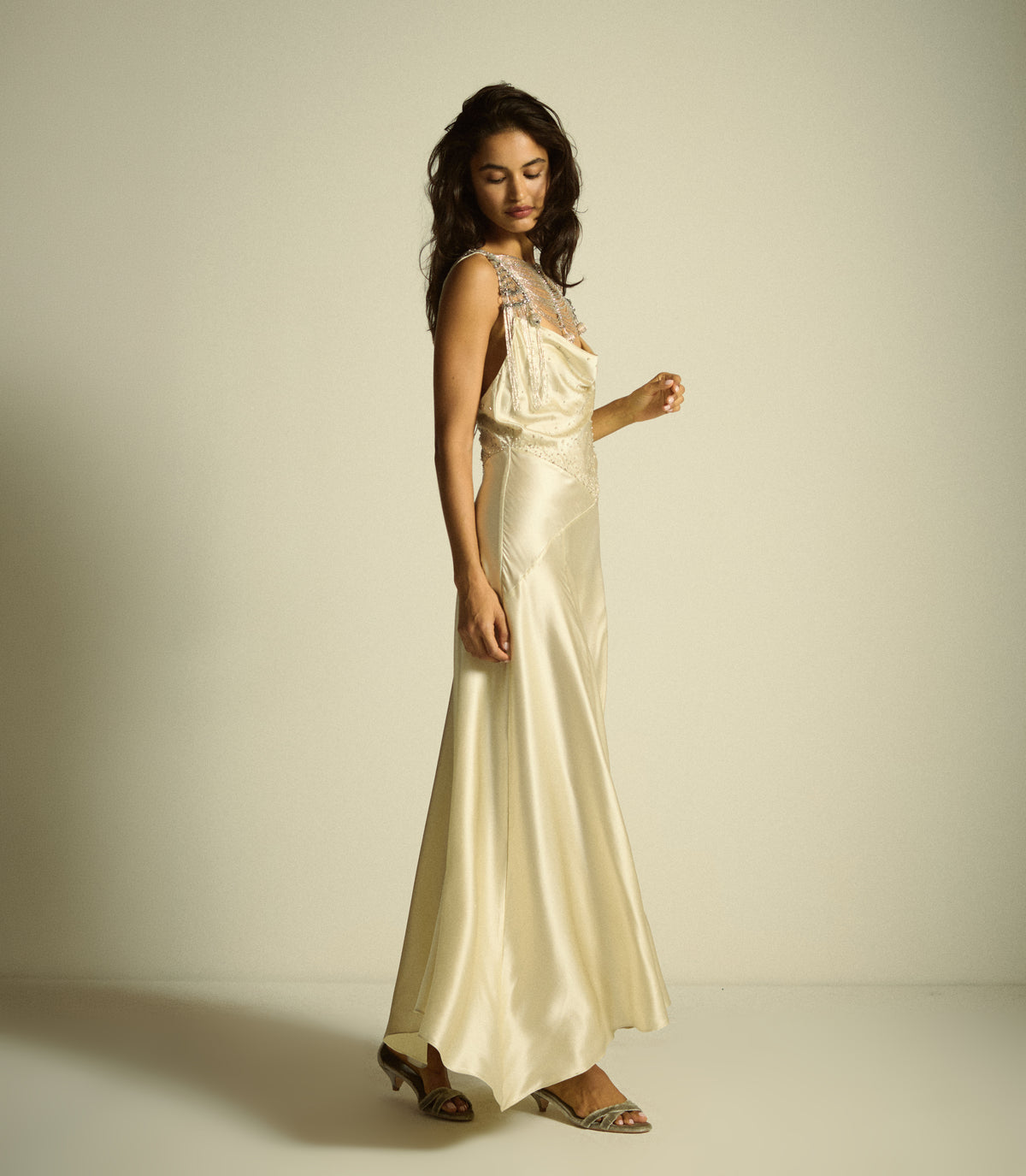 HEDY DRESS -- EGRET