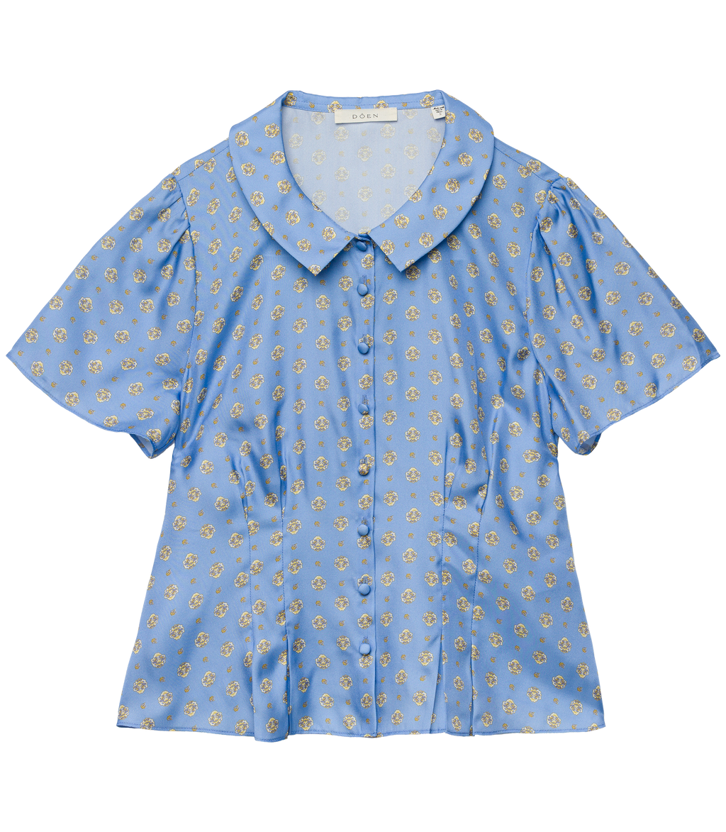 Helie Top - Periwinkle Cadiz Foulard | DÔEN