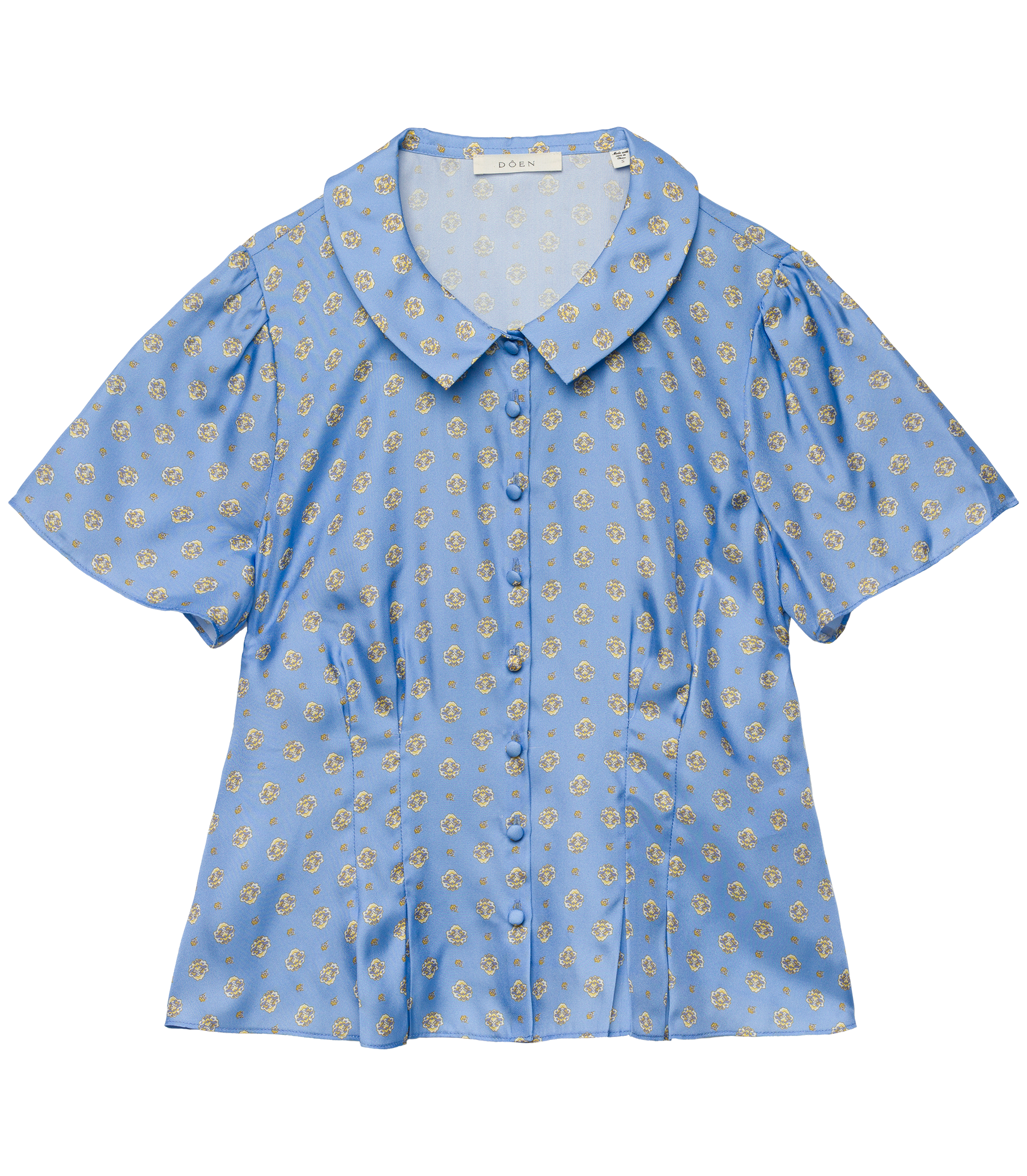 HELIE TOP -- PERIWINKLE CADIZ FOULARD view 5
