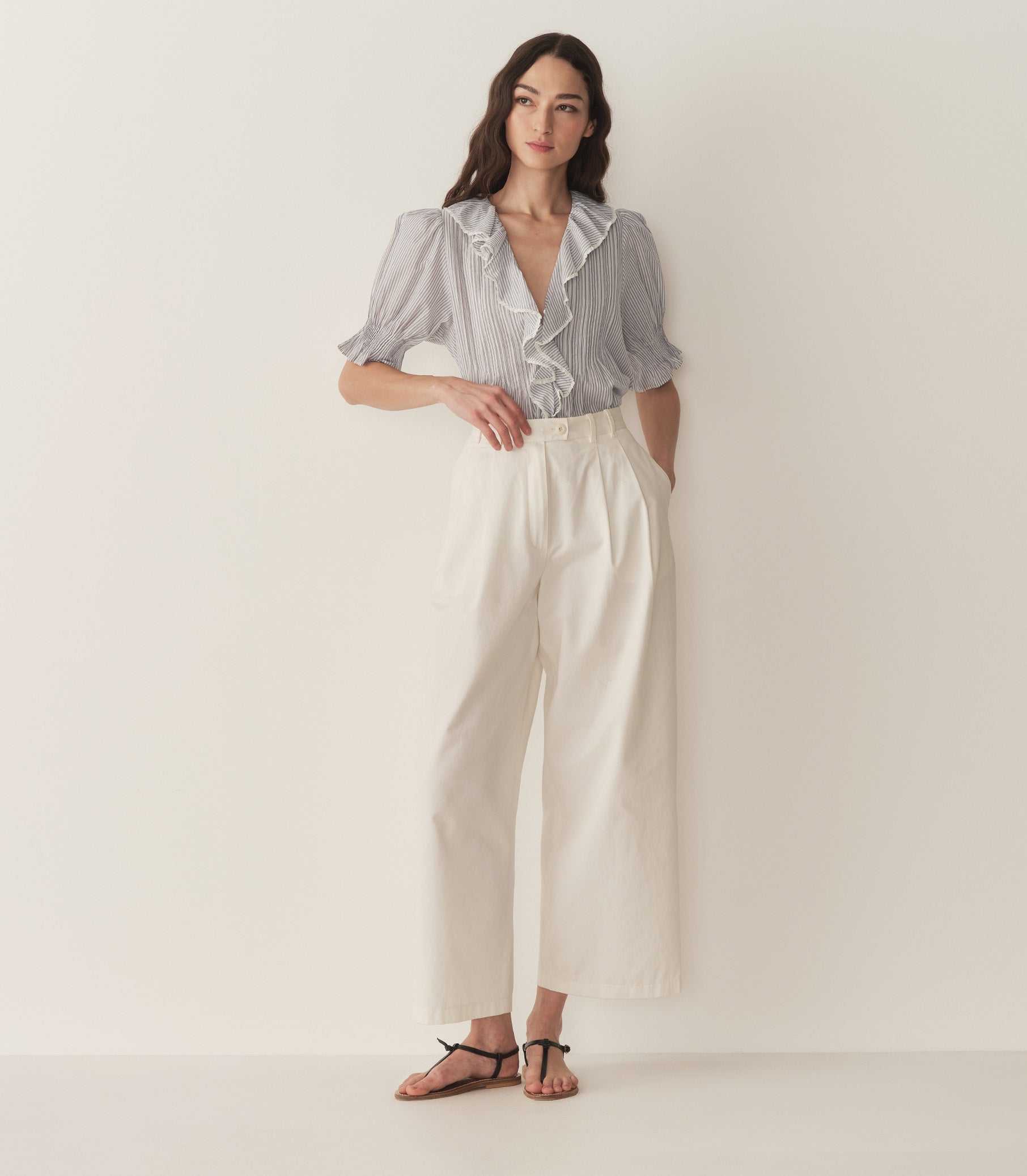 HENRI TOP -- ADELAIDE STRIPE view 2