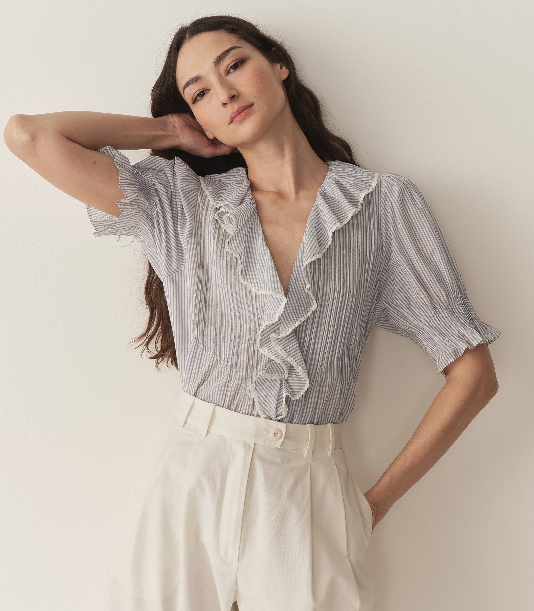 HENRI TOP -- ADELAIDE STRIPE view 1