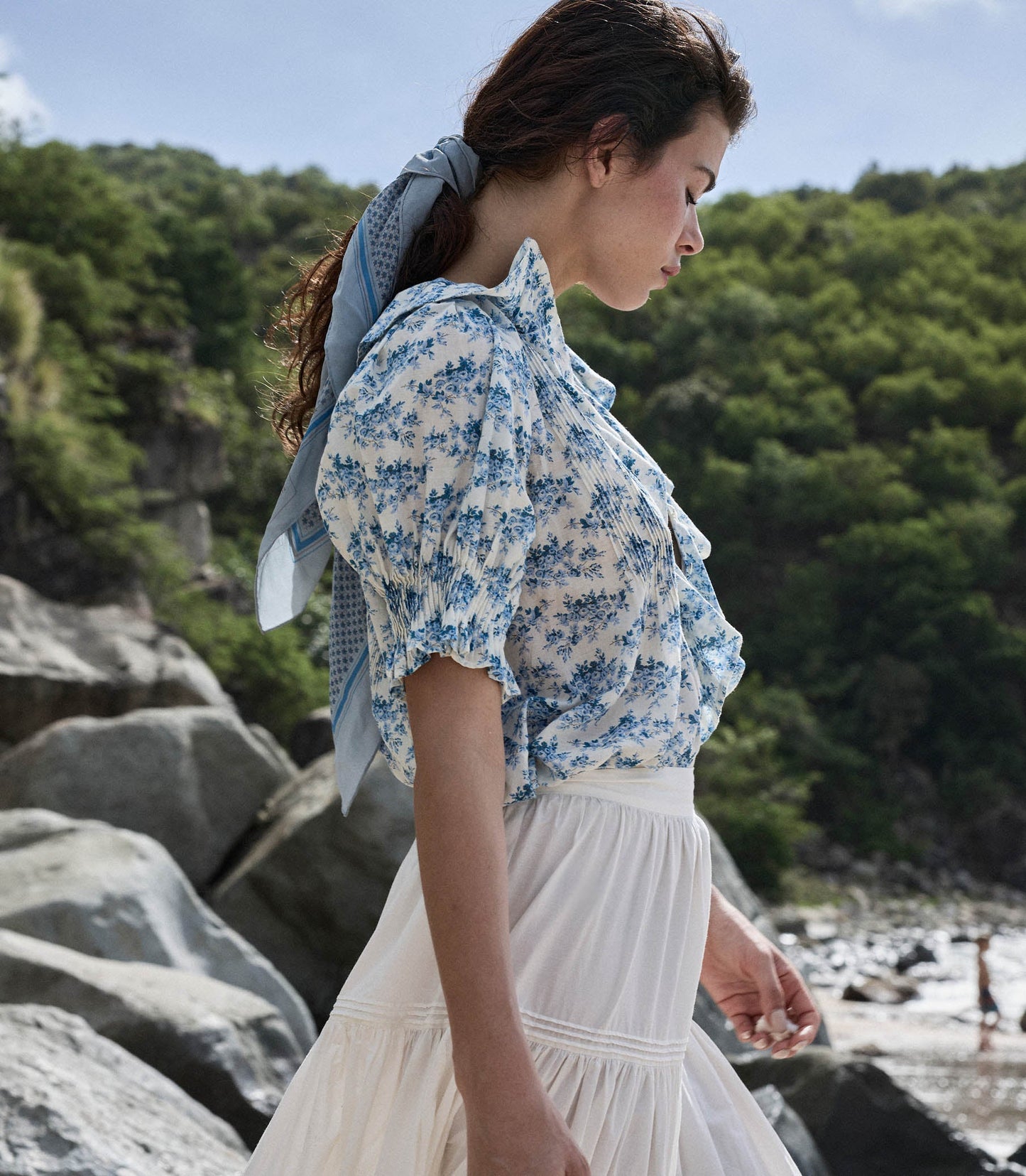 HMD -- HENRI TOP -- BLEU ROSIER FLORAL