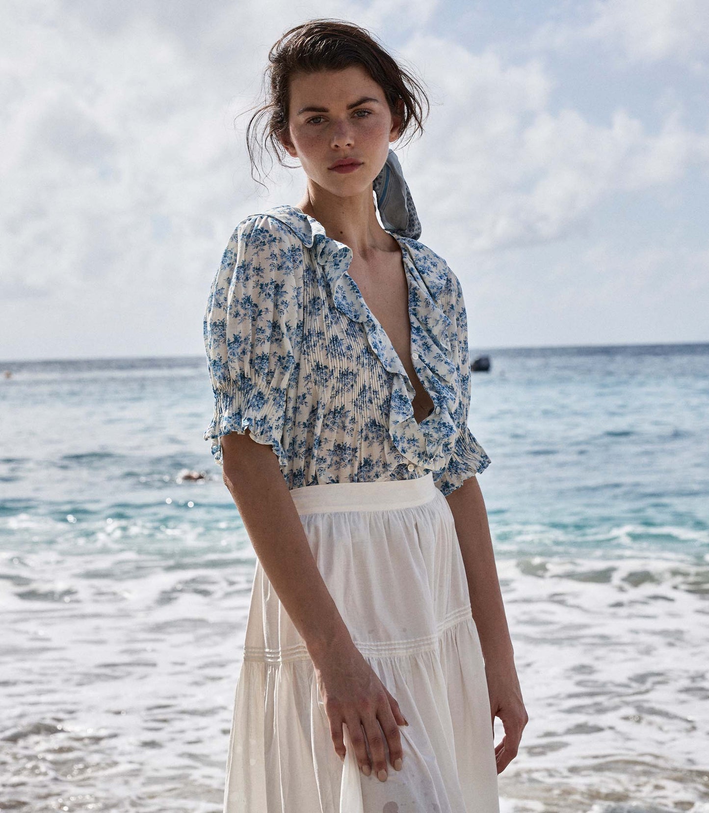HMD -- HENRI TOP -- BLEU ROSIER FLORAL