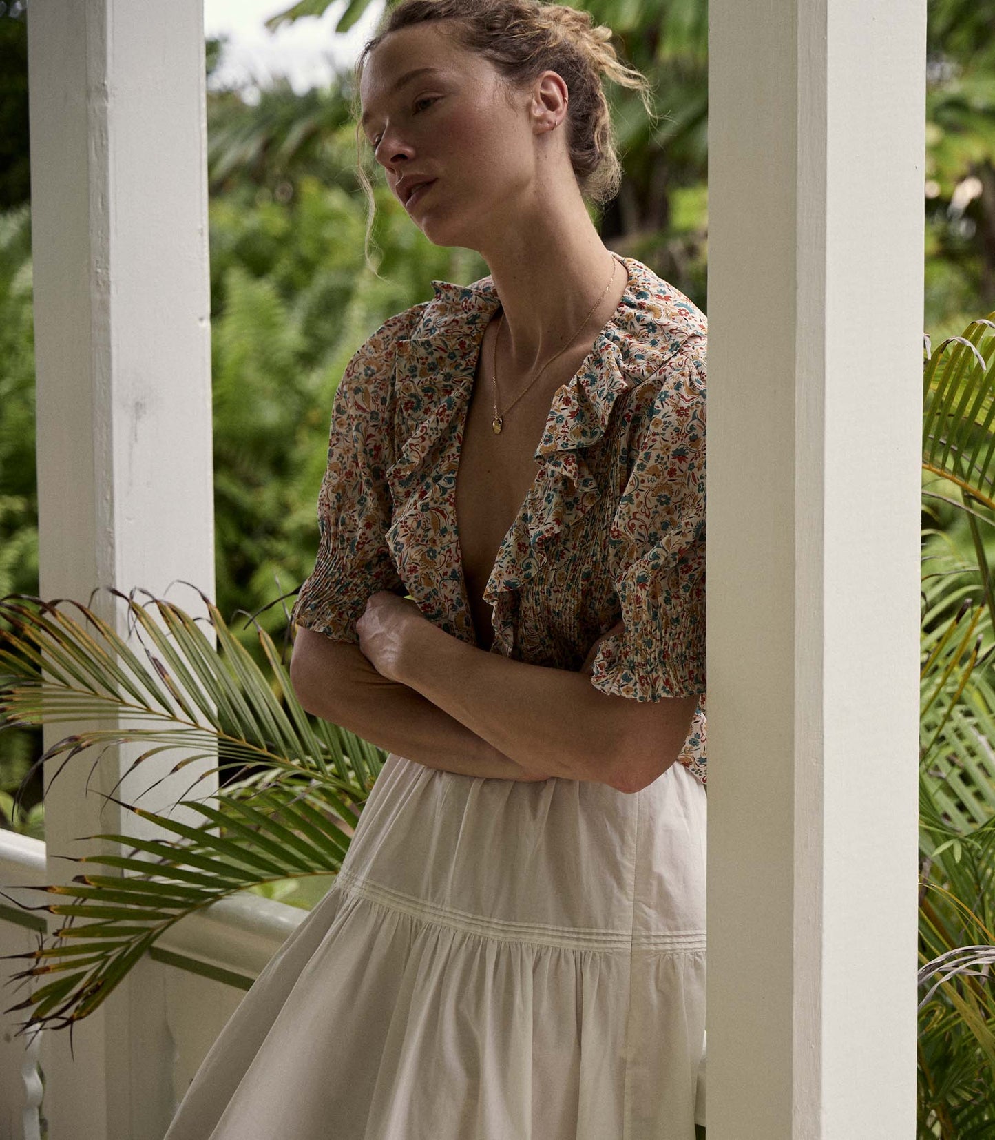 HMD -- HENRI TOP -- WILD CLOVER FLORAL