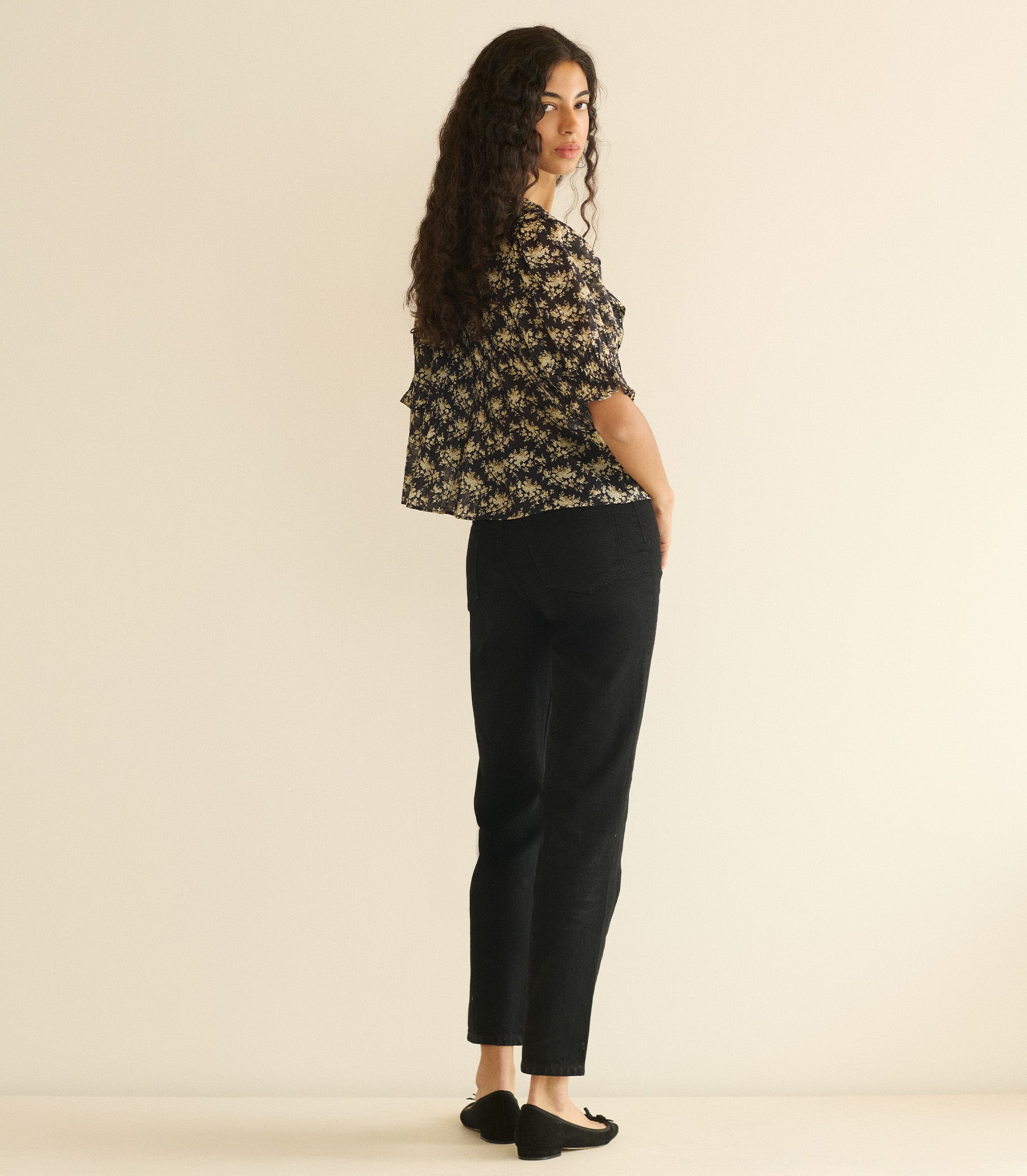 HENRI TOP -- NOIR ROSIER FLORAL view 2