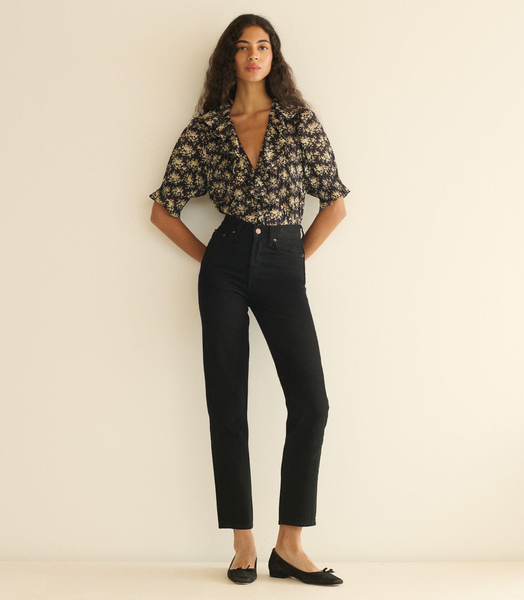 HENRI TOP -- NOIR ROSIER FLORAL view 10