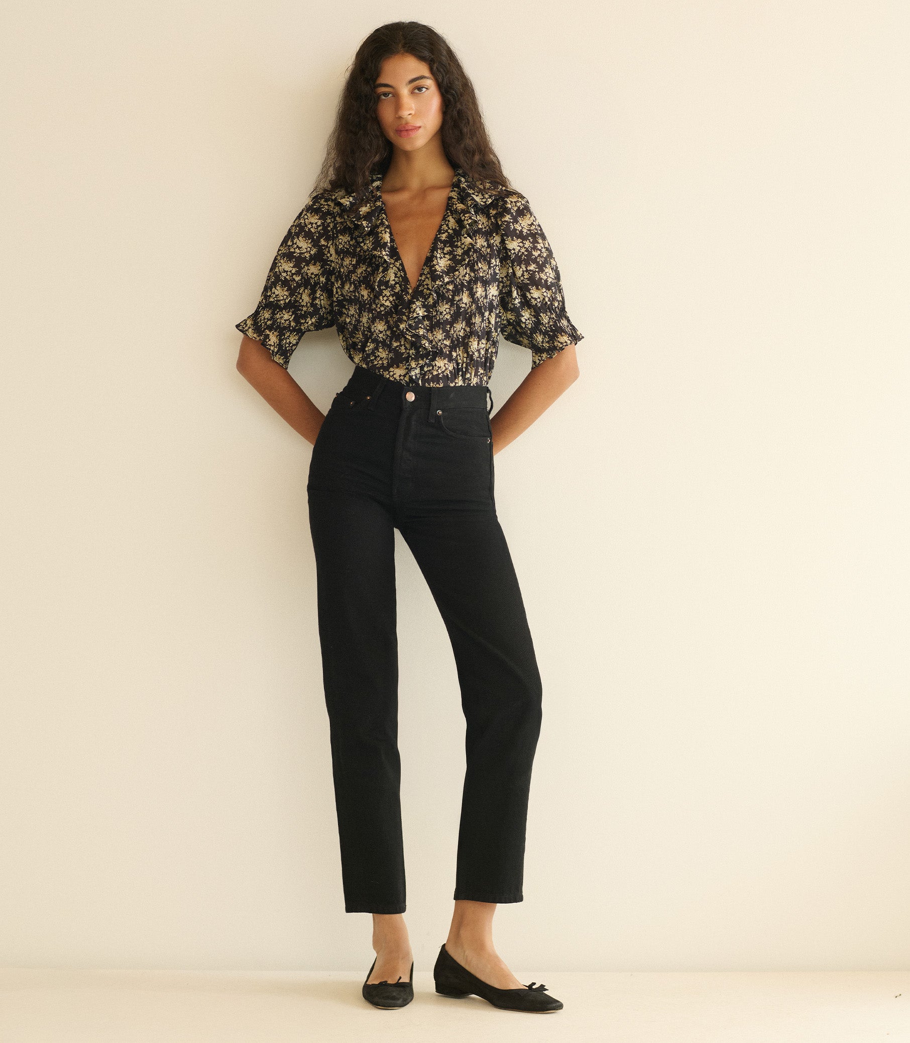 HENRI TOP -- NOIR ROSIER FLORAL view 11