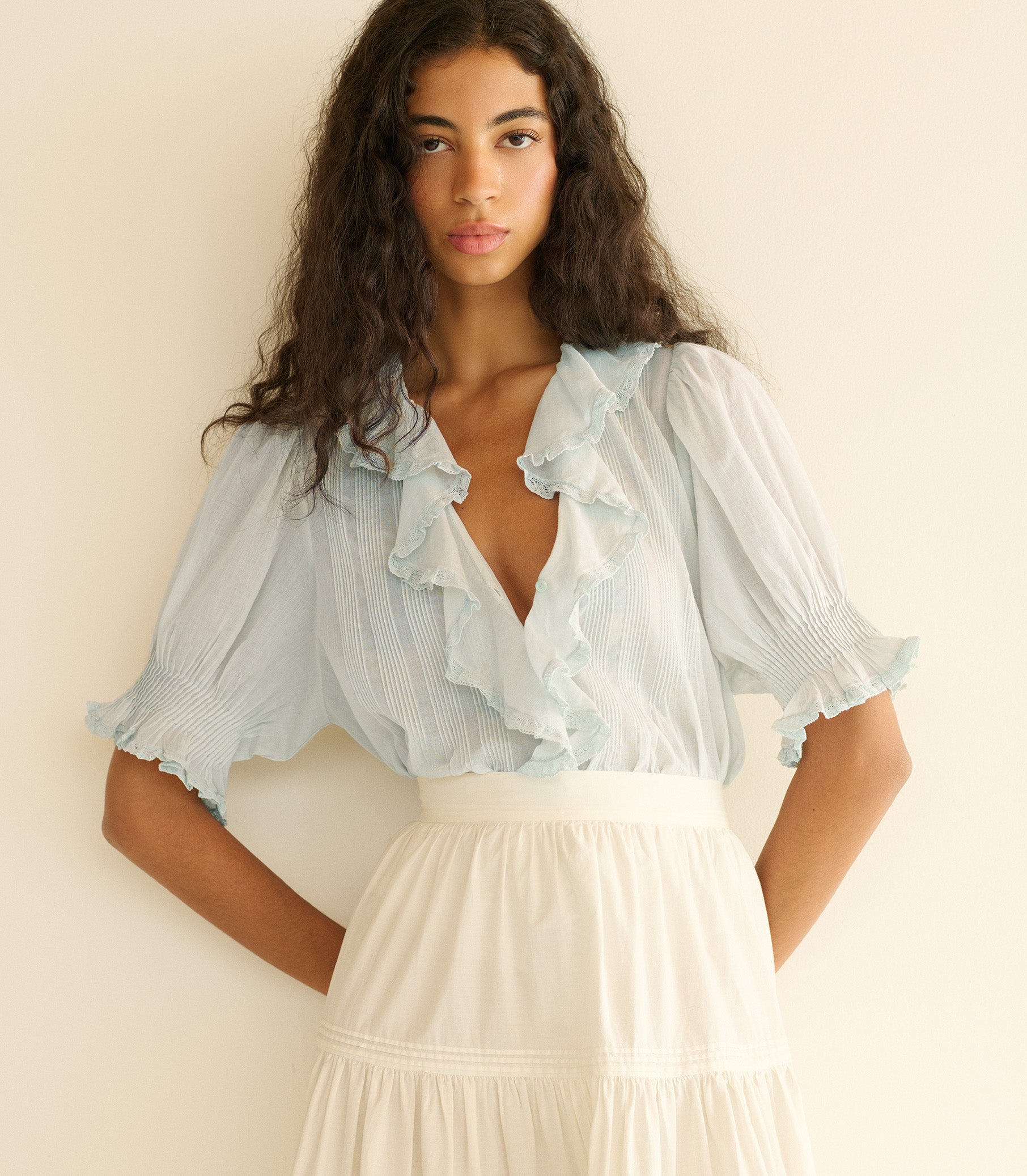 DÔEN HENRI TOP -- ALICE BLUE