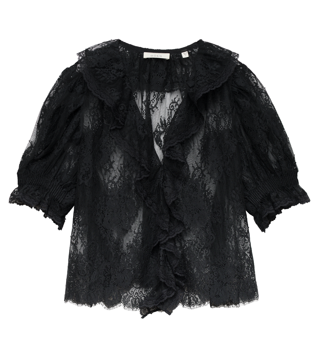 HENRI LACE TOP -- BLACK