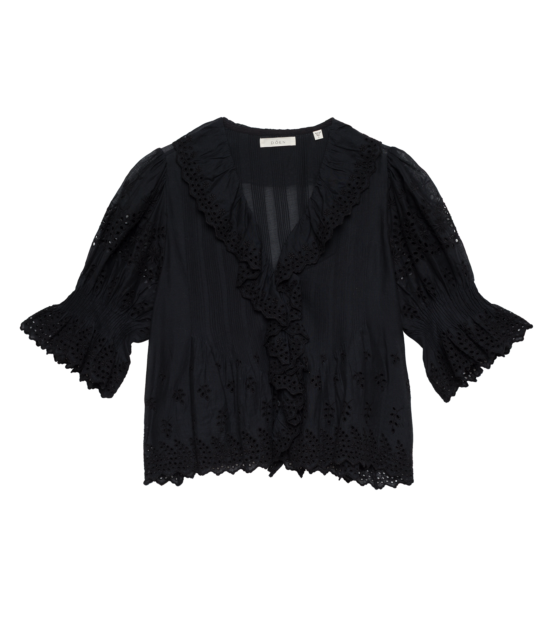 HENRI TOP -- BLACK EYELET view 7
