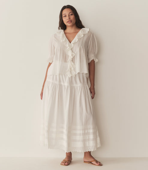 Henri Lace Top in Sea Salt