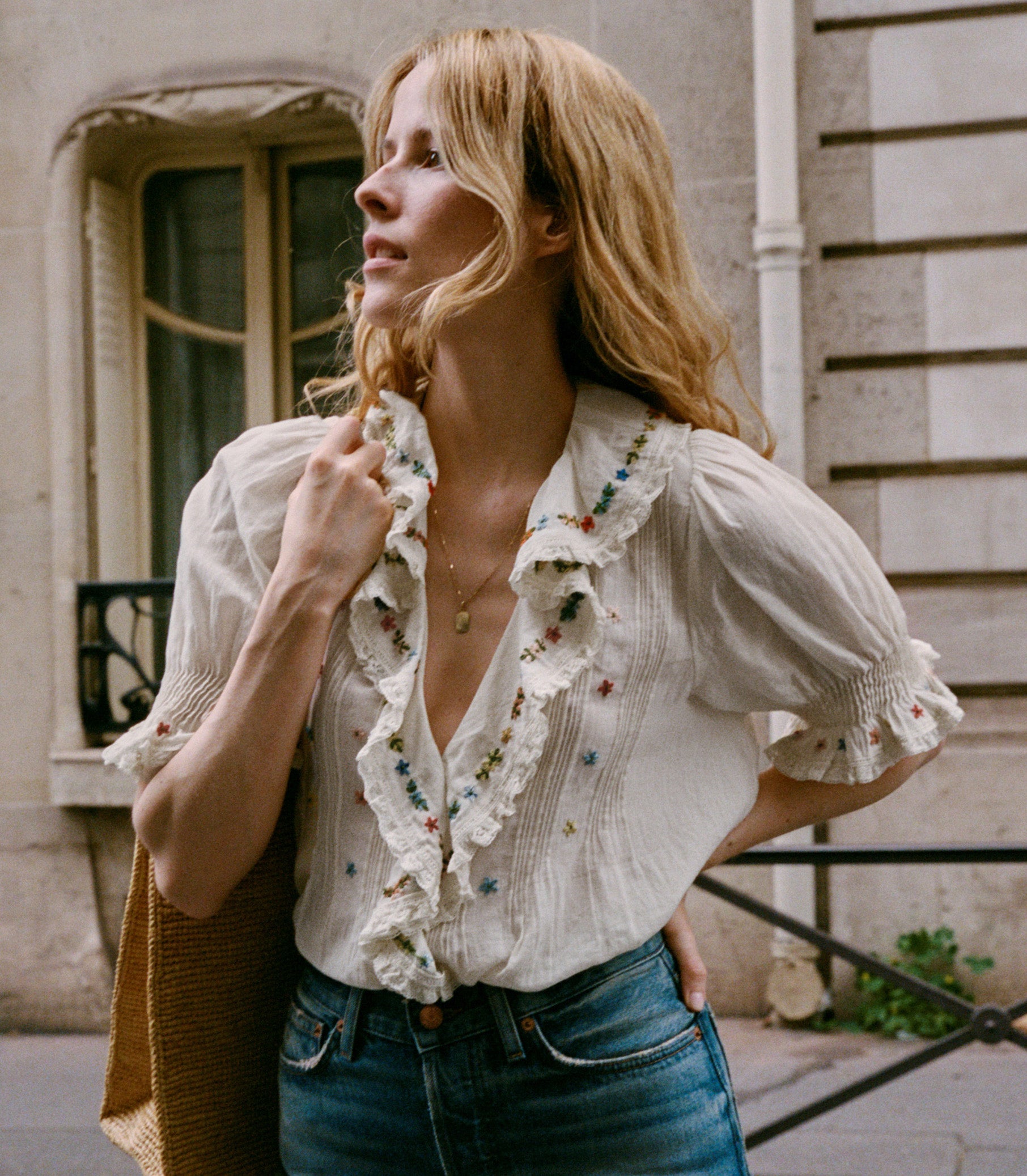 HETTIE TOP -- SEA SALT view 4