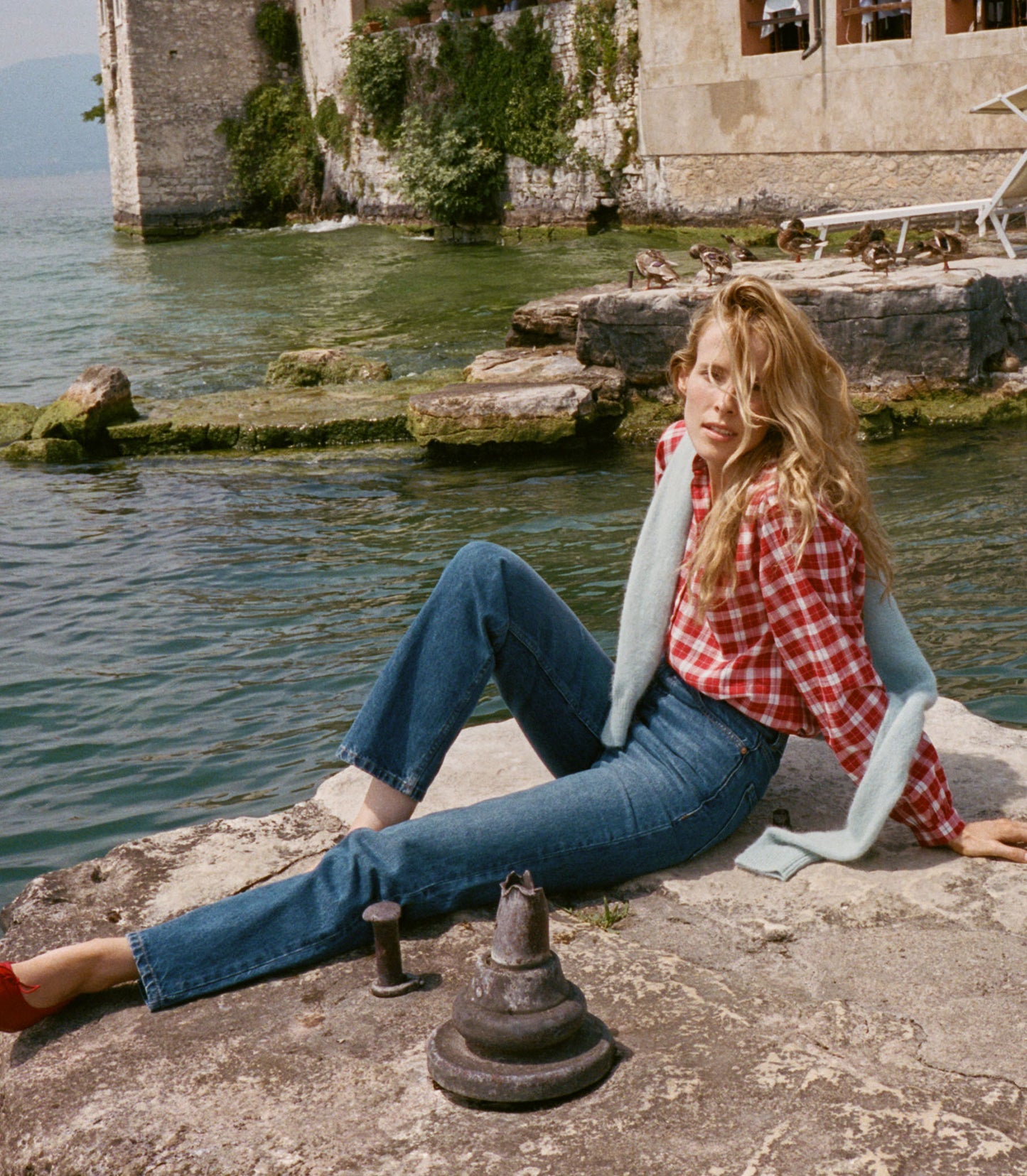 HOLDE TOP -- ALSACE PLAID