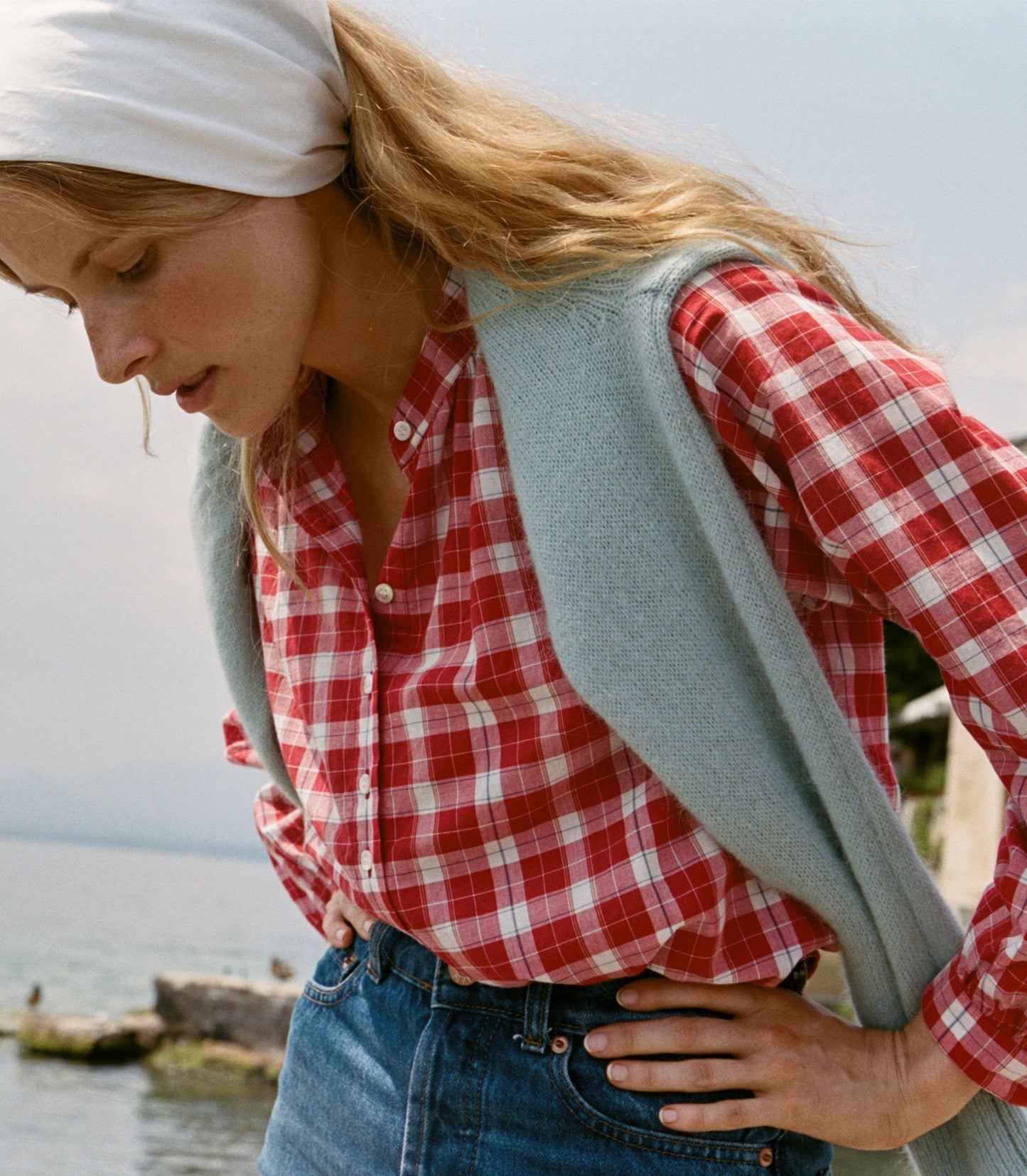 HOLDE TOP -- ALSACE PLAID