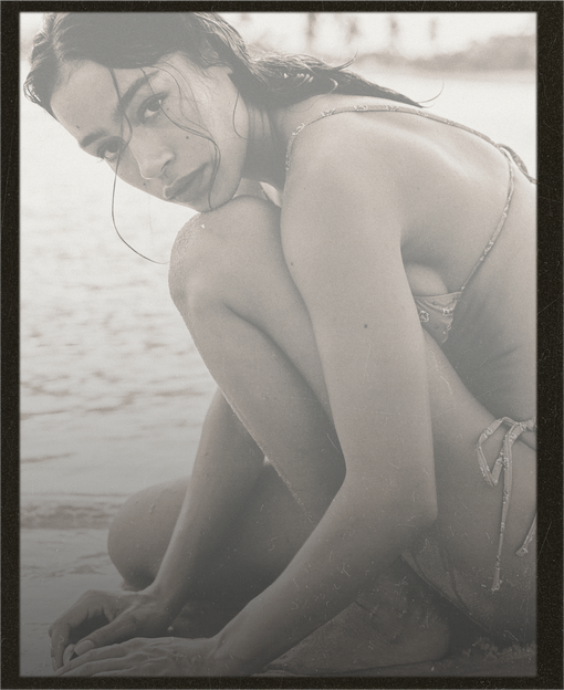 Woman in a bikini on the beach