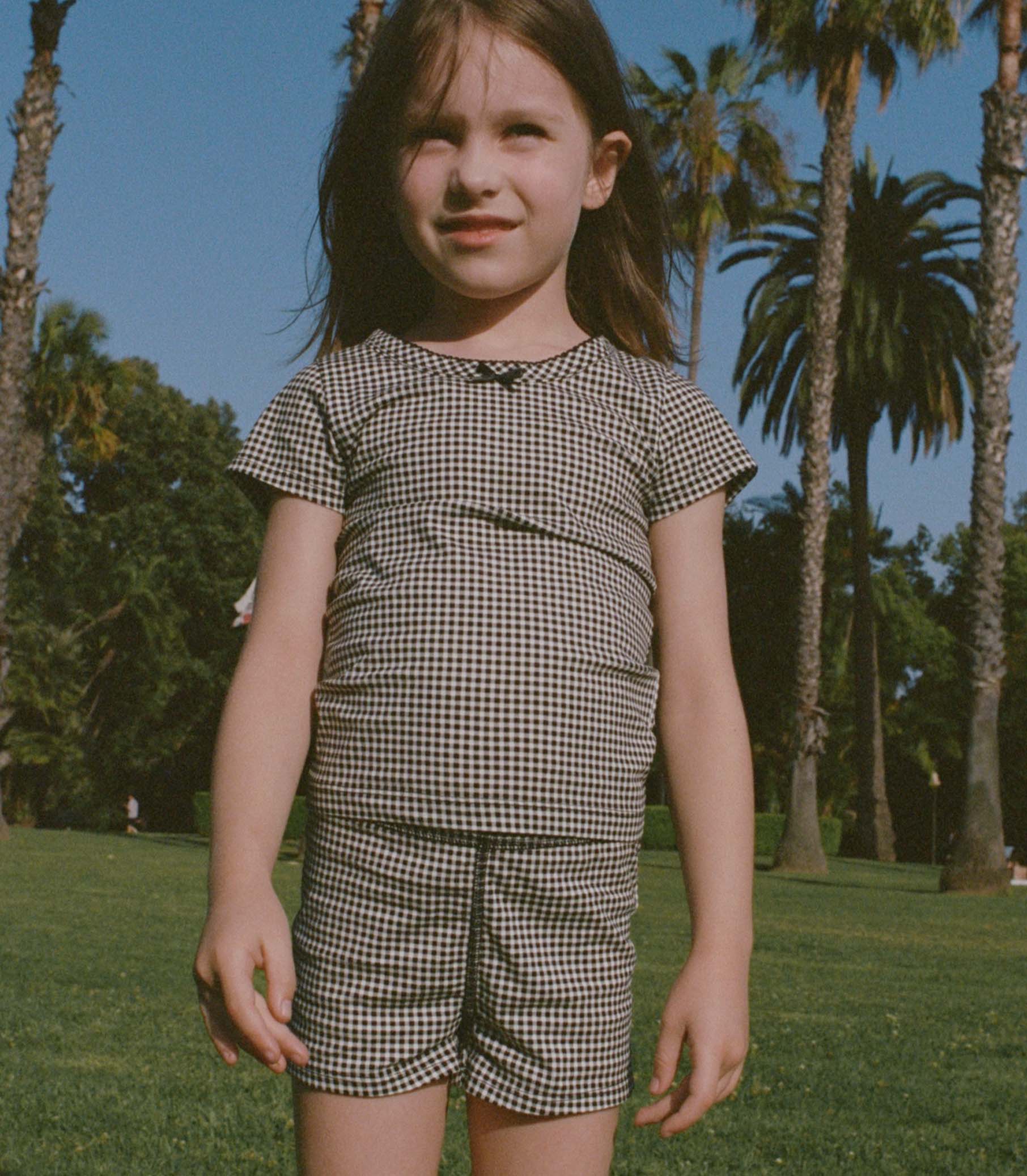 TOMMIE SHORT -- NOIR LA MADDALENA GINGHAM view 2