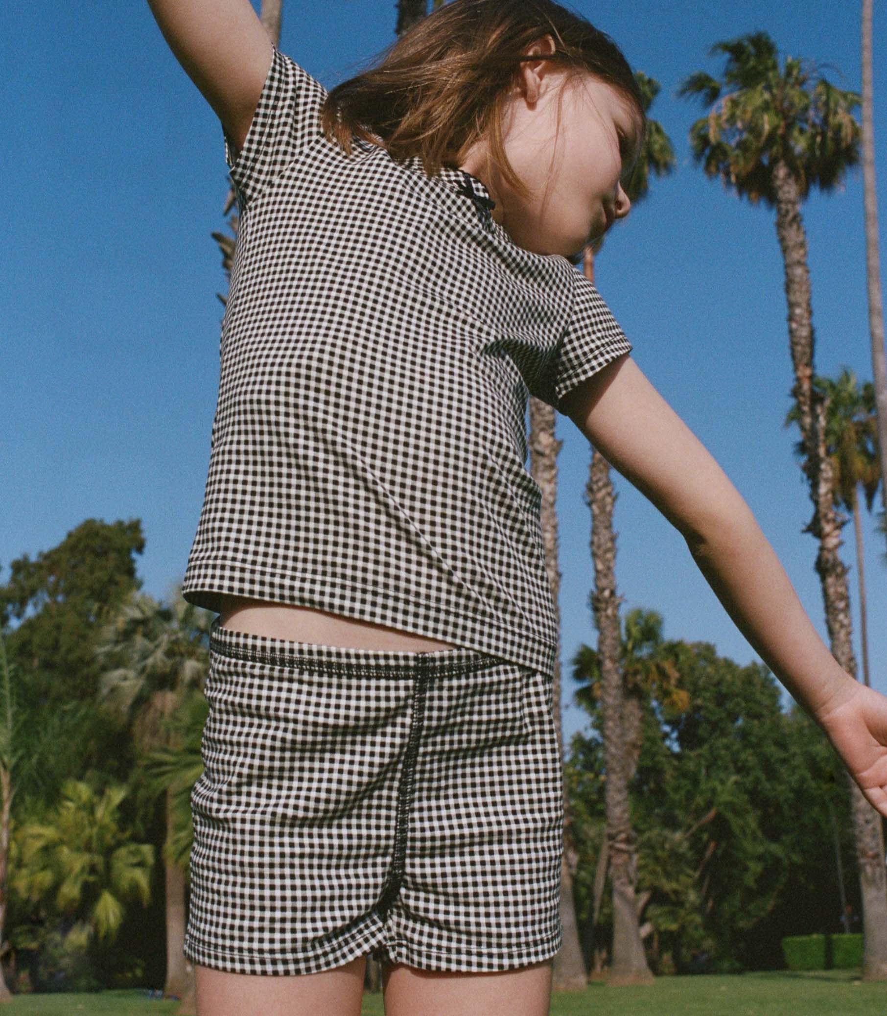 TOMMIE SHORT -- NOIR LA MADDALENA GINGHAM