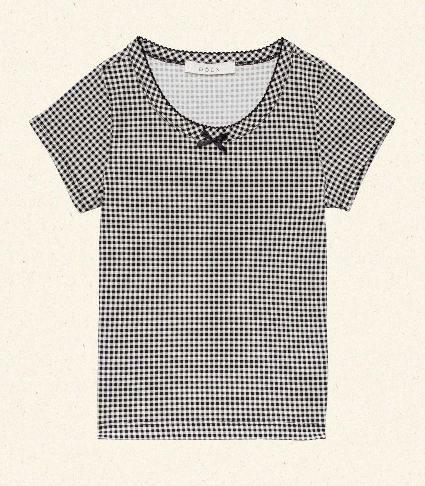 HUCKLEBERRY TEE -- NOIR LA MADDALENA GINGHAM