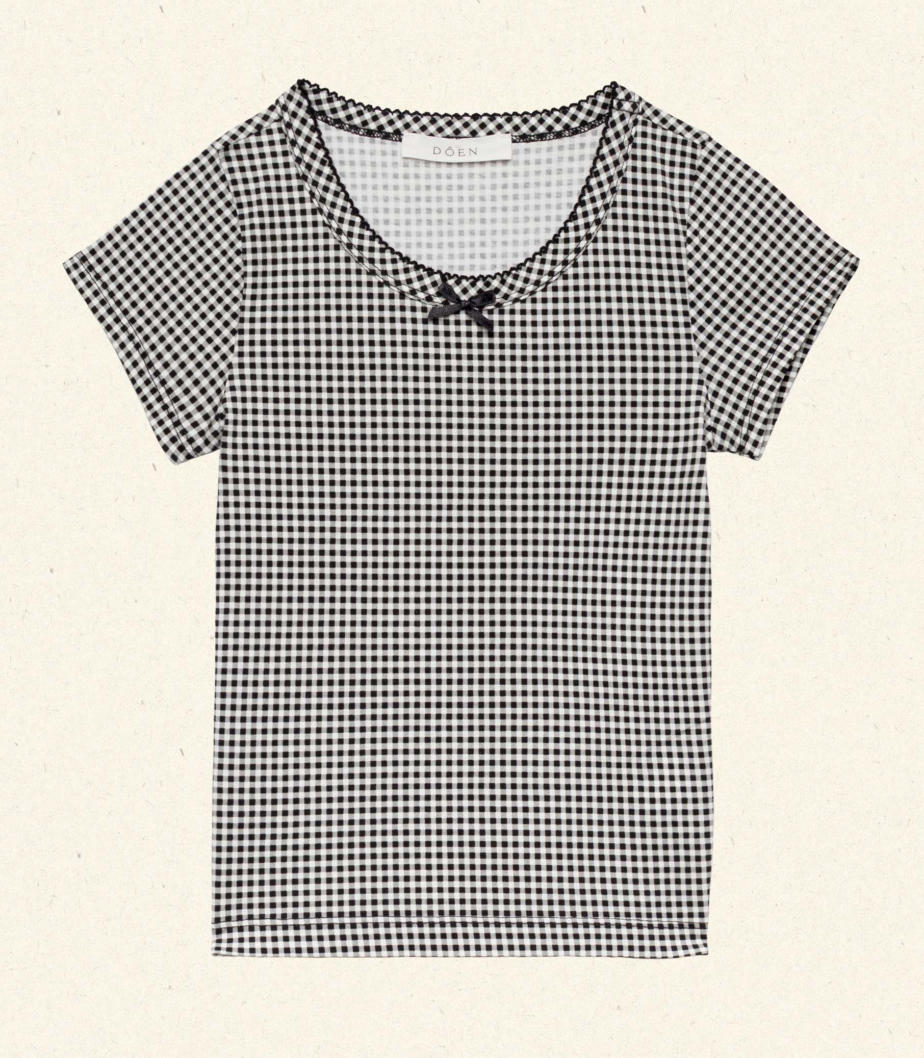 HUCKLEBERRY TEE -- NOIR LA MADDALENA GINGHAM view 5