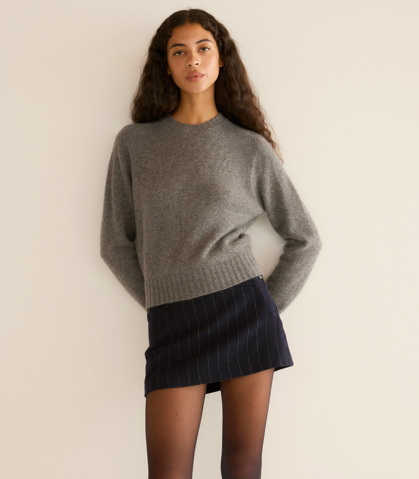 HUETTE CASHMERE SWEATER -- CHARCOAL