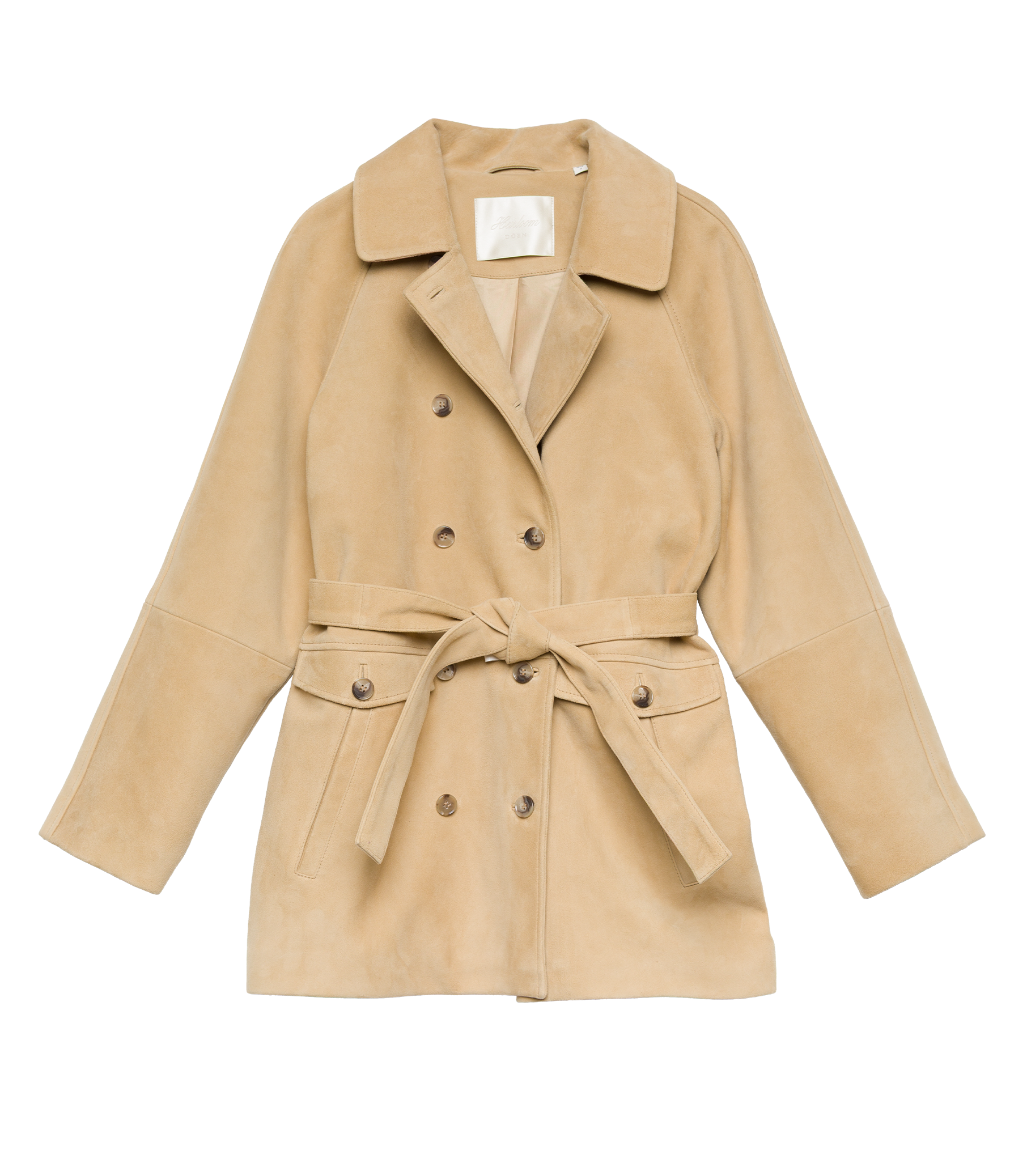 HUTTON SUEDE TRENCH -- BLONDE view 12
