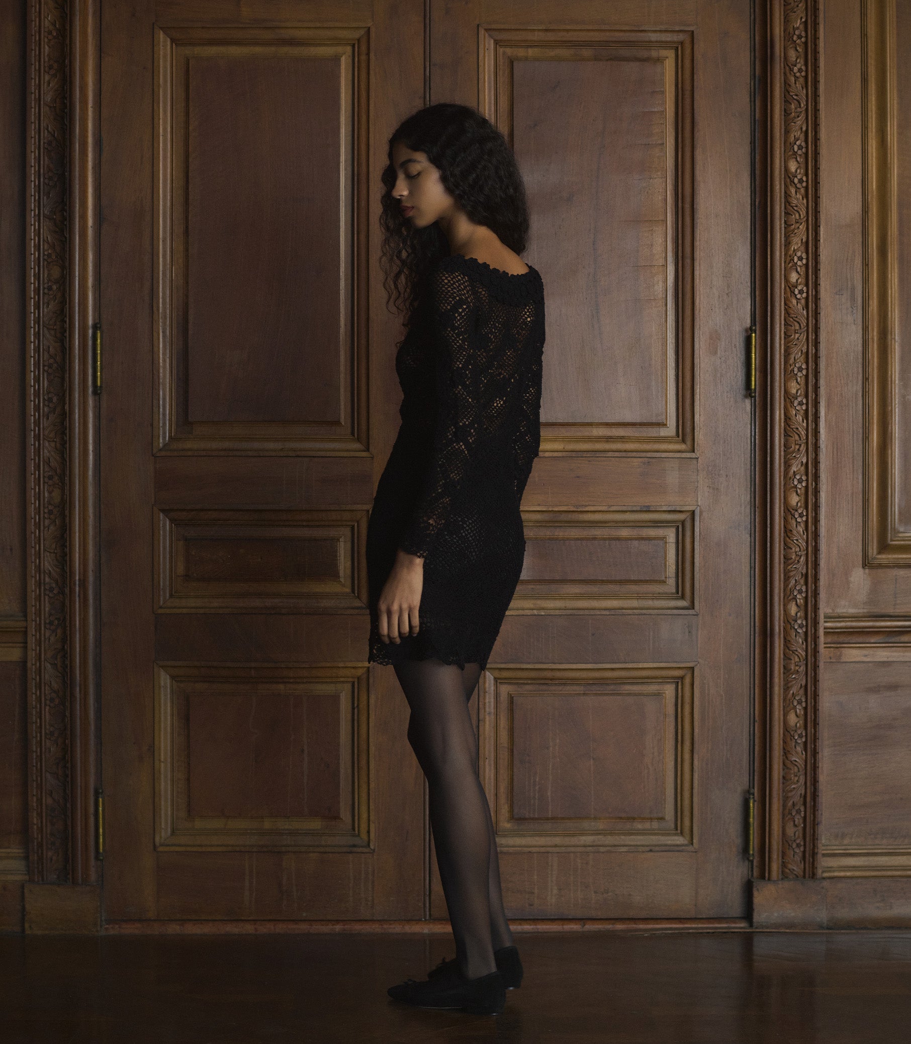 HYACINTHE DRESS -- BLACK view 5
