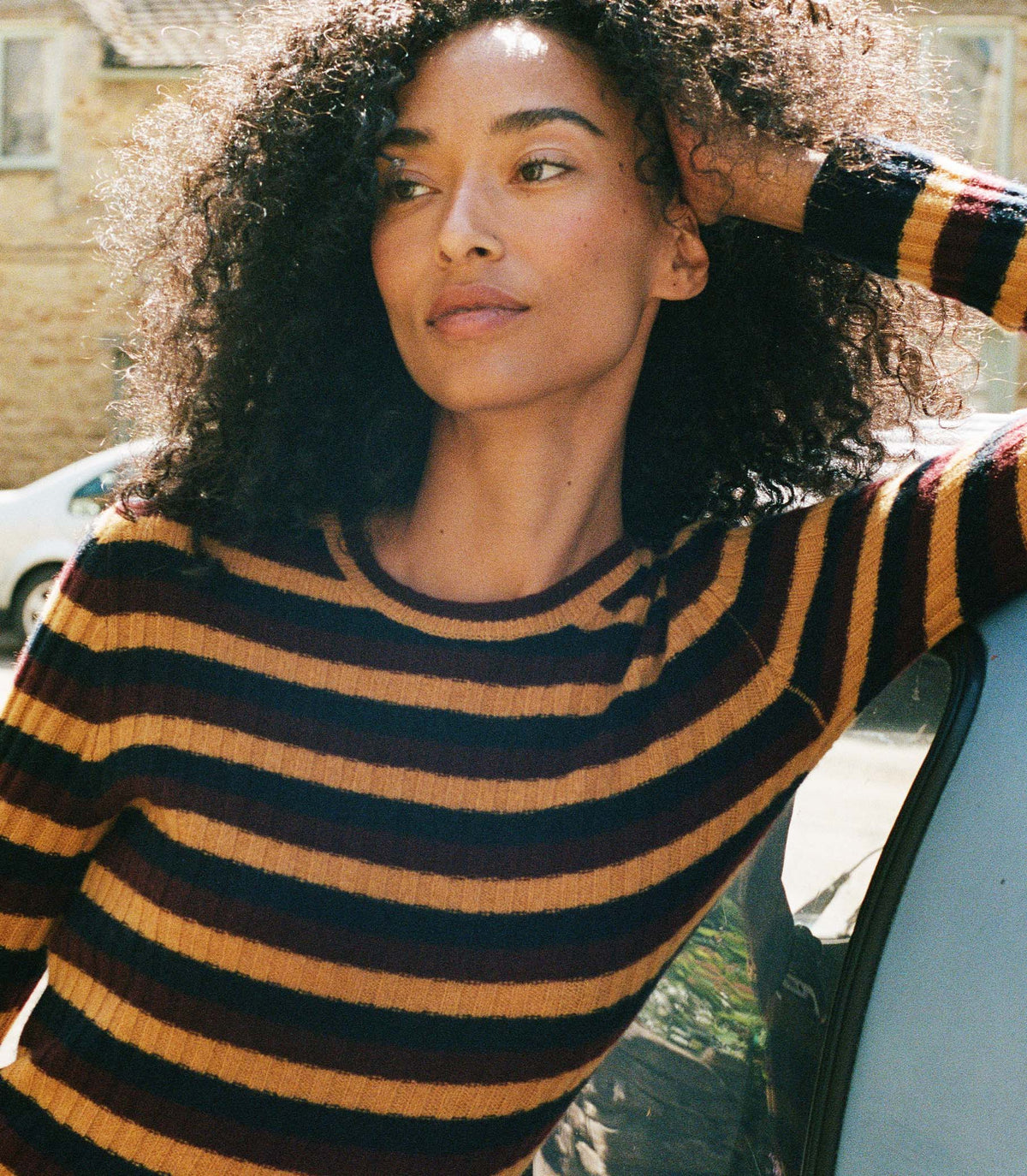 HMD -- HYERES CASHMERE SWEATER -- CARRINGTON STRIPE view 3
