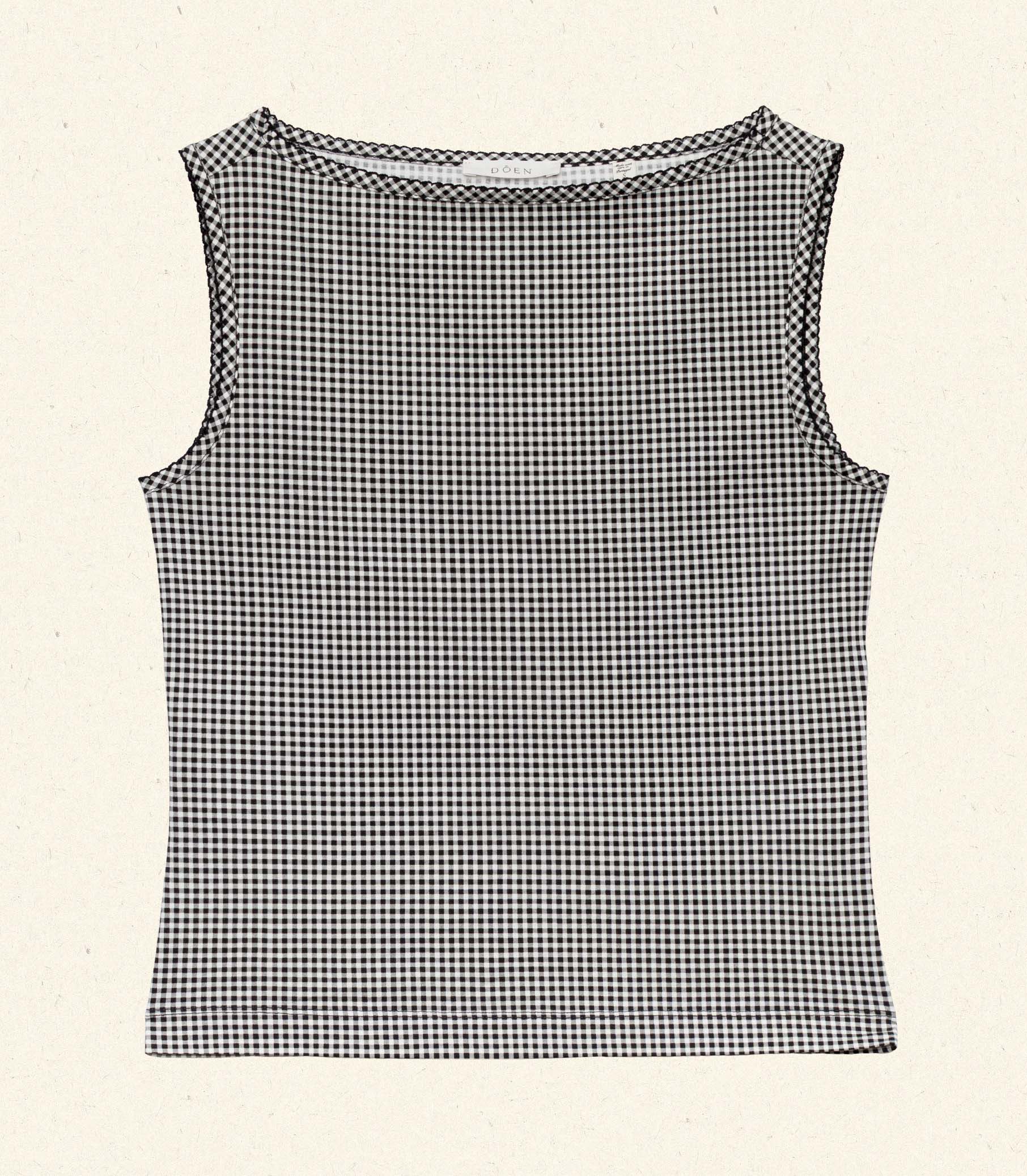 IDA TANK -- NOIR LA MADDALENA GINGHAM view 5
